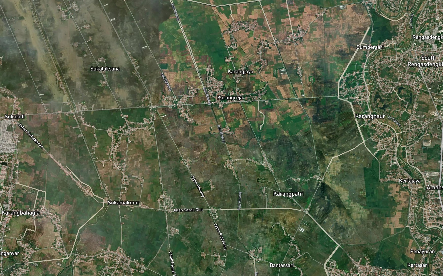 Satellite map of the Kali Lembang