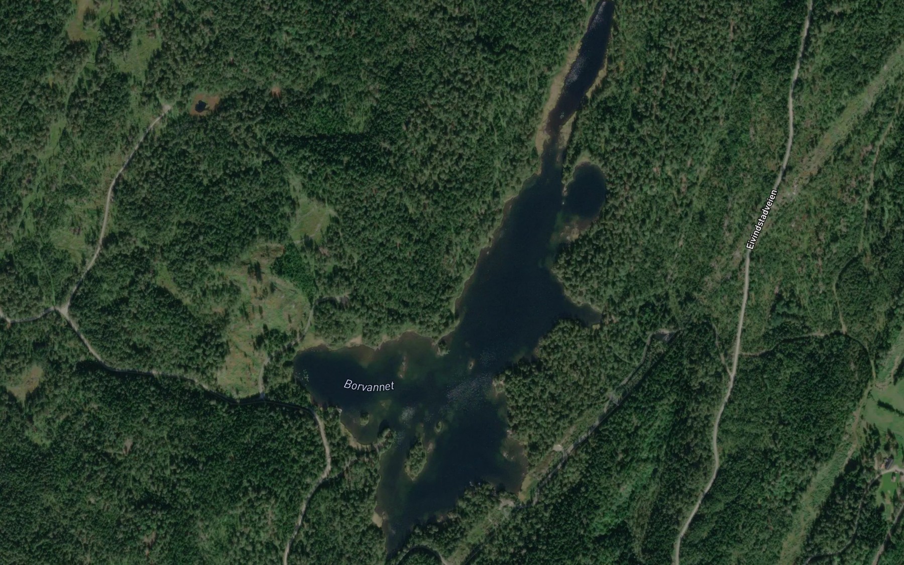 Satellite map of the Burvatnet