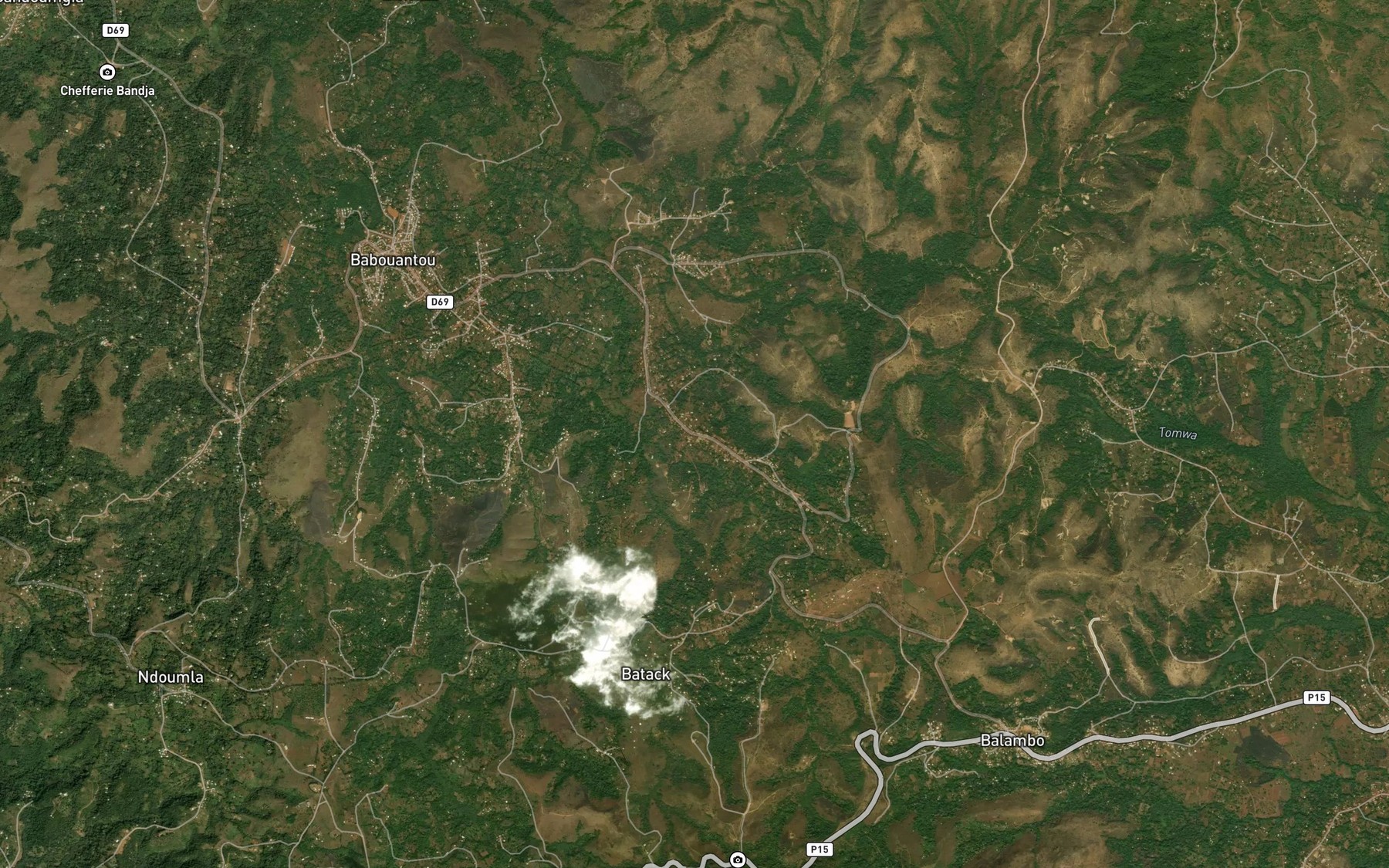 Satellite map of the Pitcham