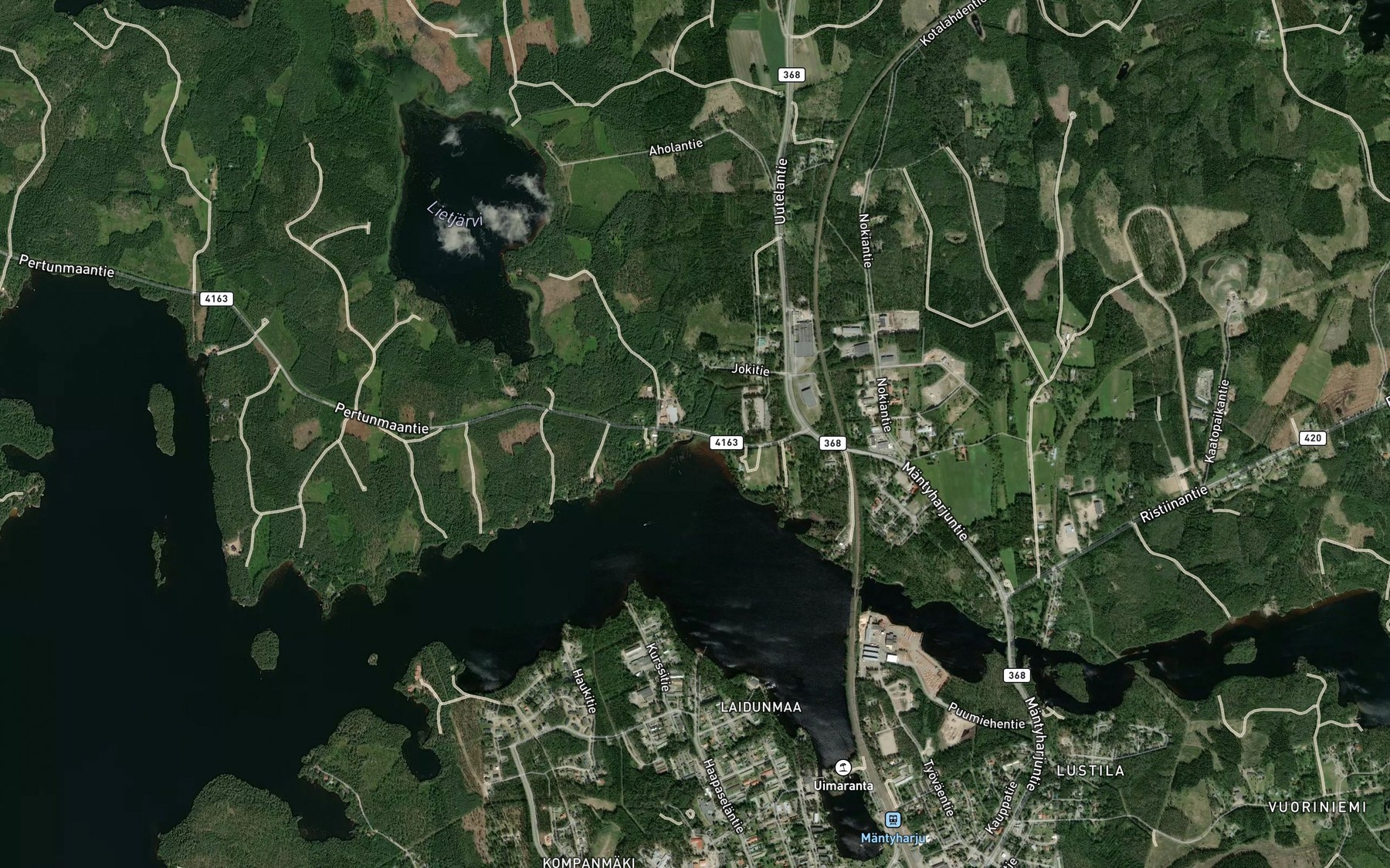 Satellite map of the Simunanjoki