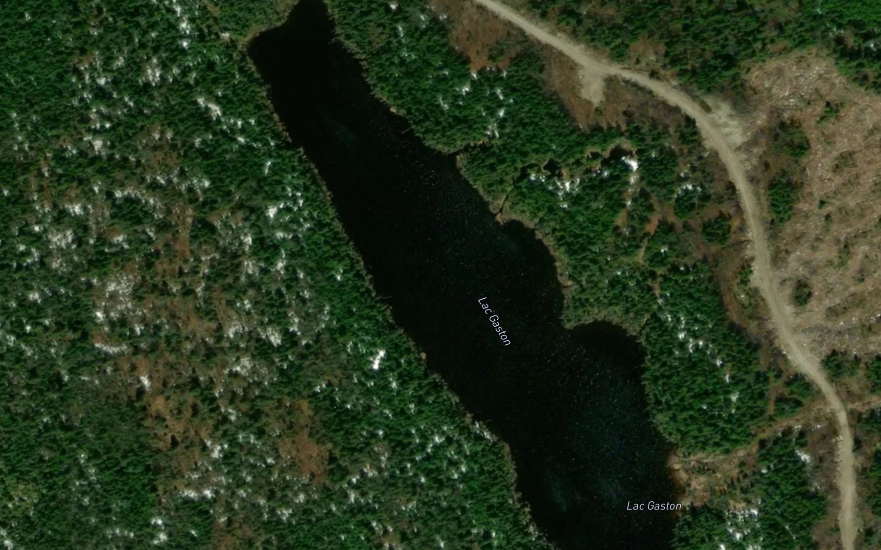 Satellite map of the Lac Gaston