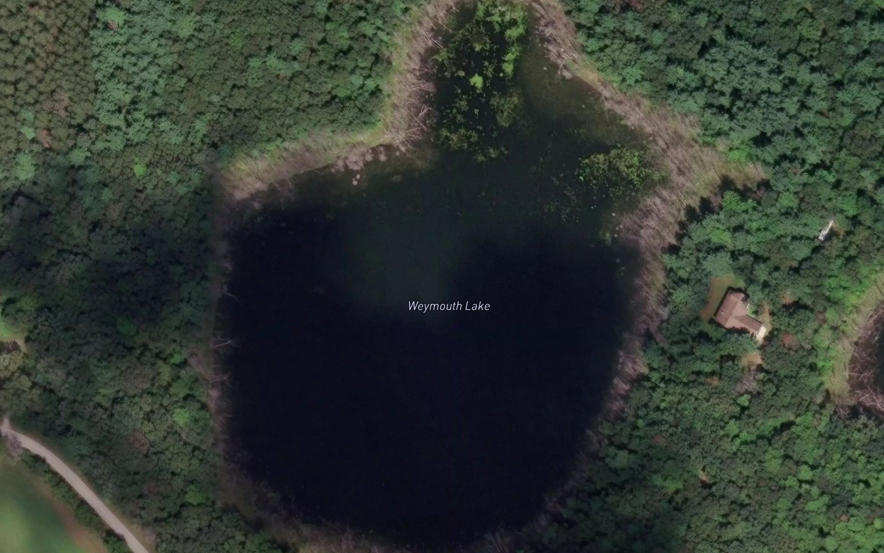 Satellite map of the Weymouth Lake