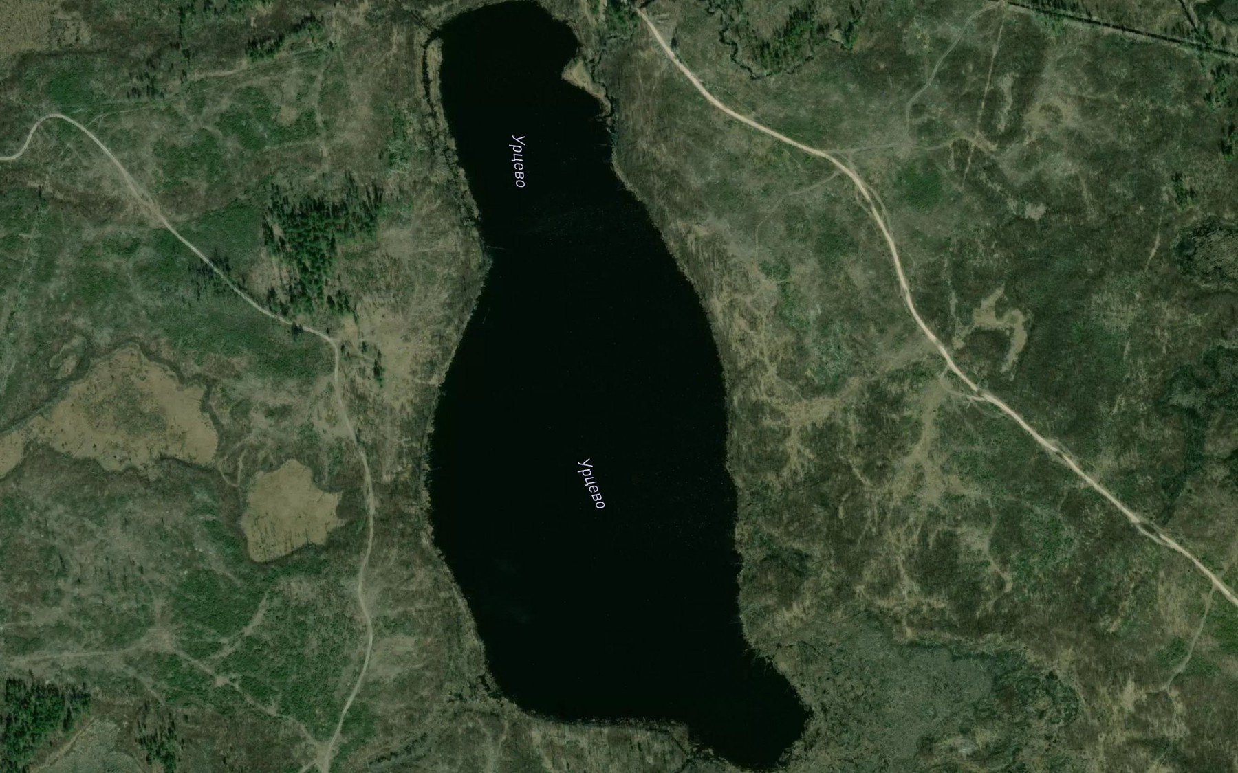 Satellite map of the Ozero Urtsevo