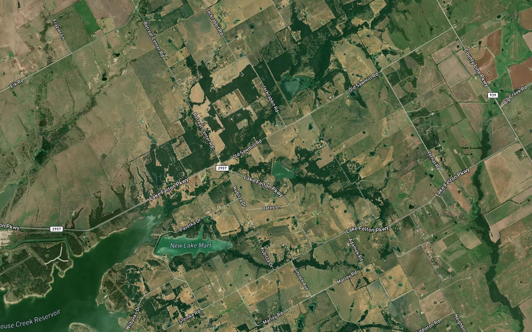 Satellite map of the Soil Conservation Service Site 26 Reservoir
