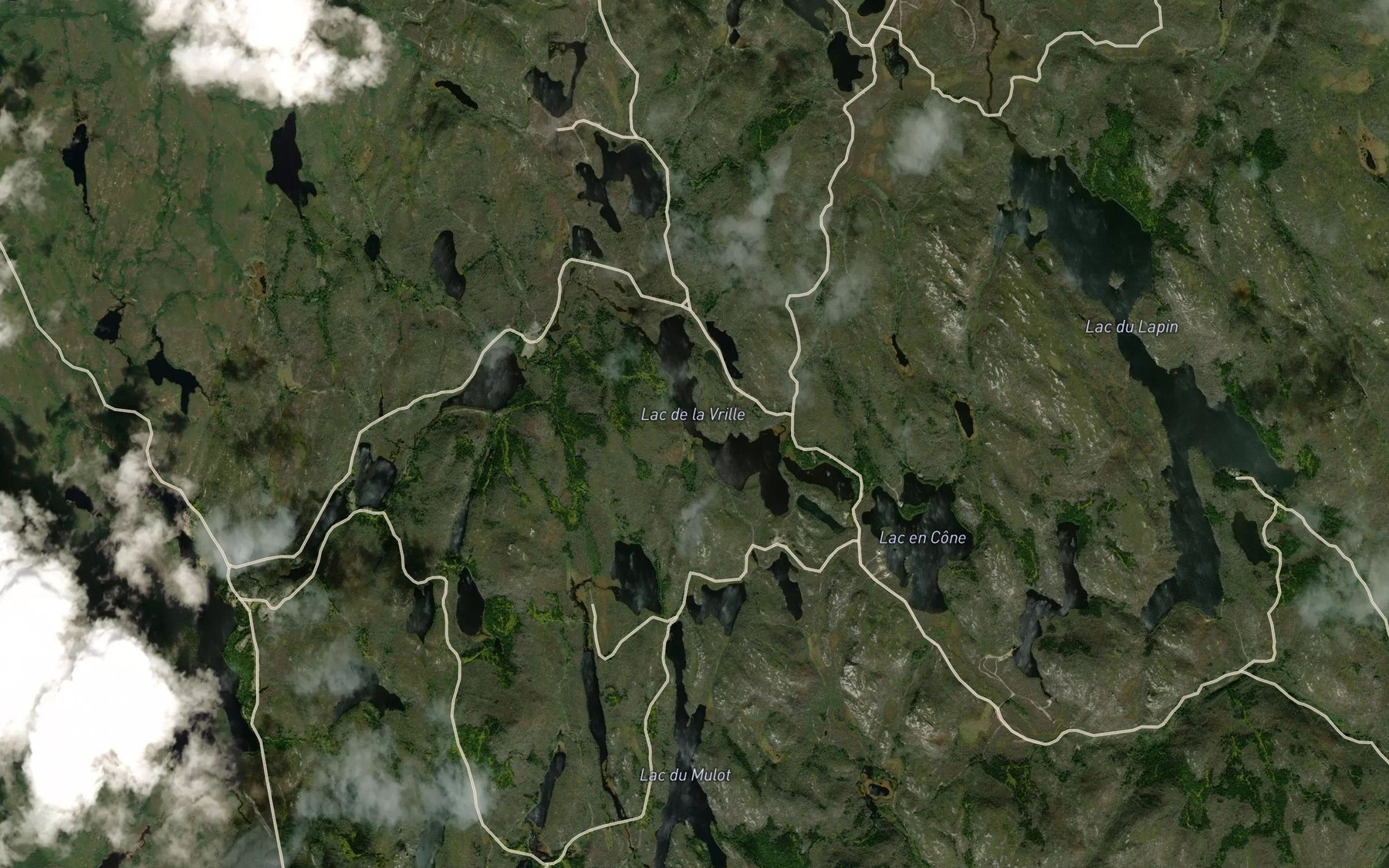 Satellite map of the Lac de la Vrille