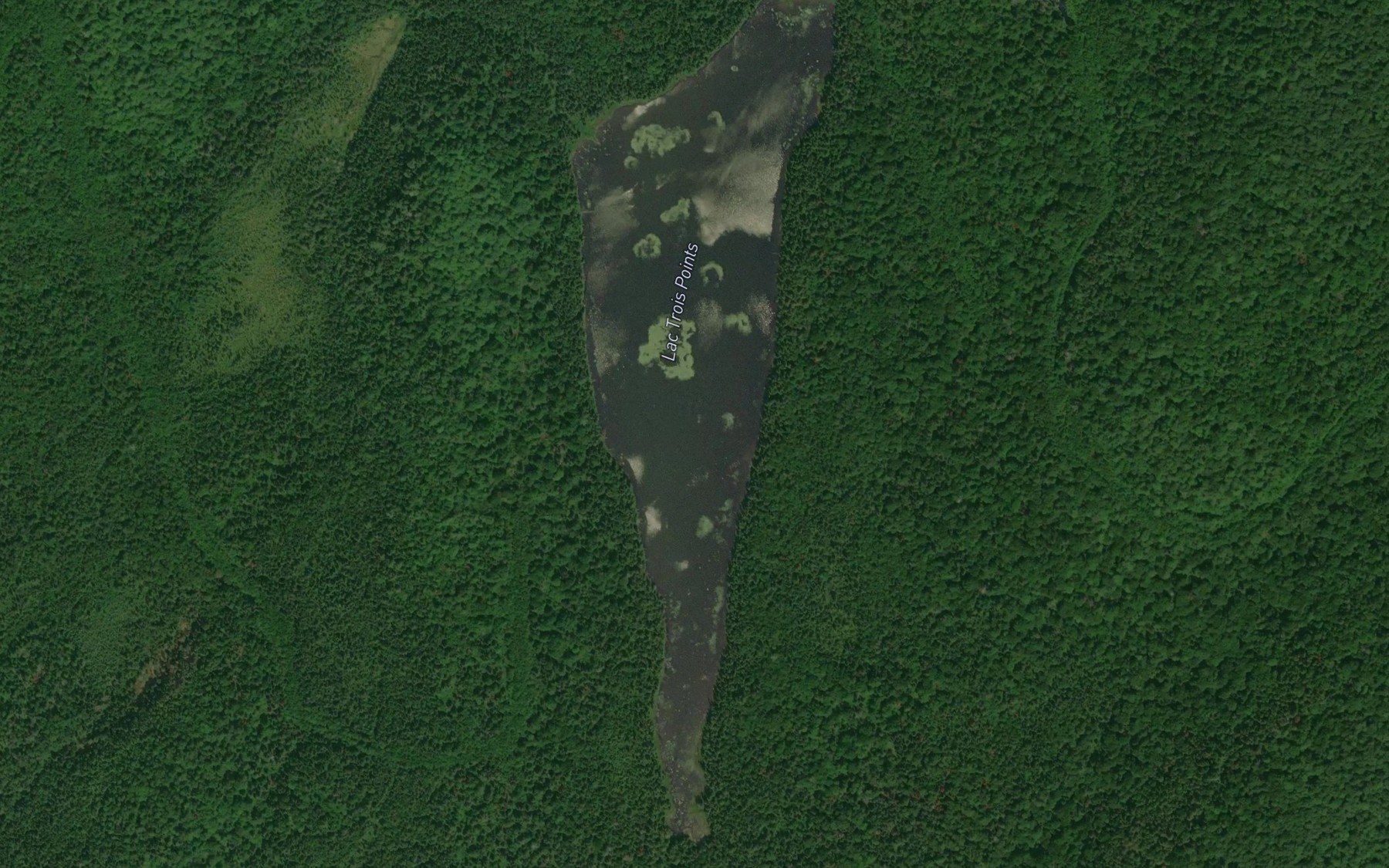 Satellite map of the Lac Trois Points