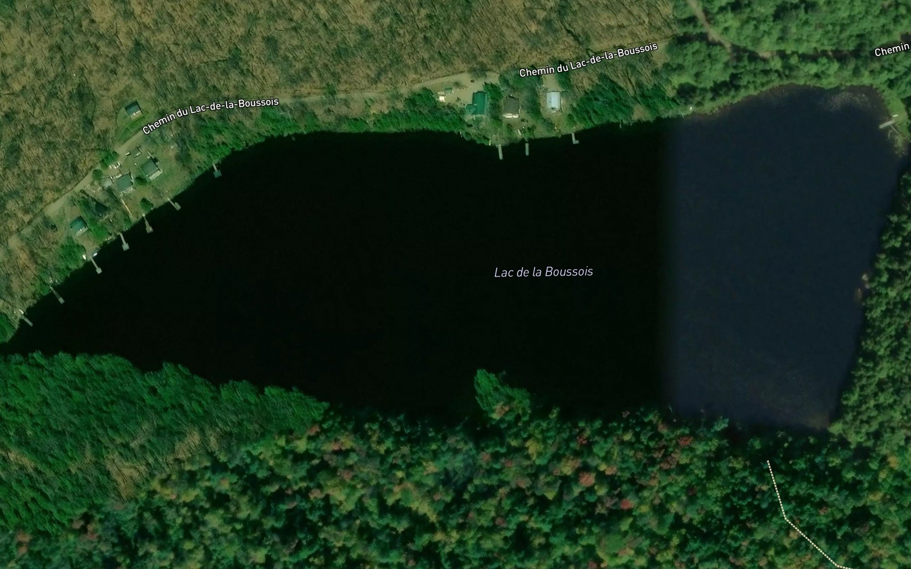 Satellite map of the Lac de la Boussois