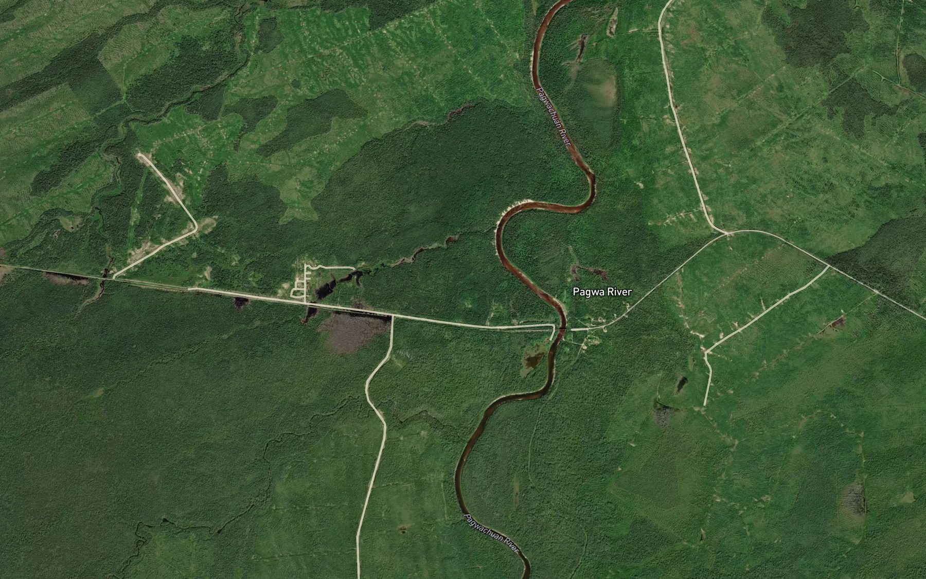 Satellite map of the Sunshine Creek