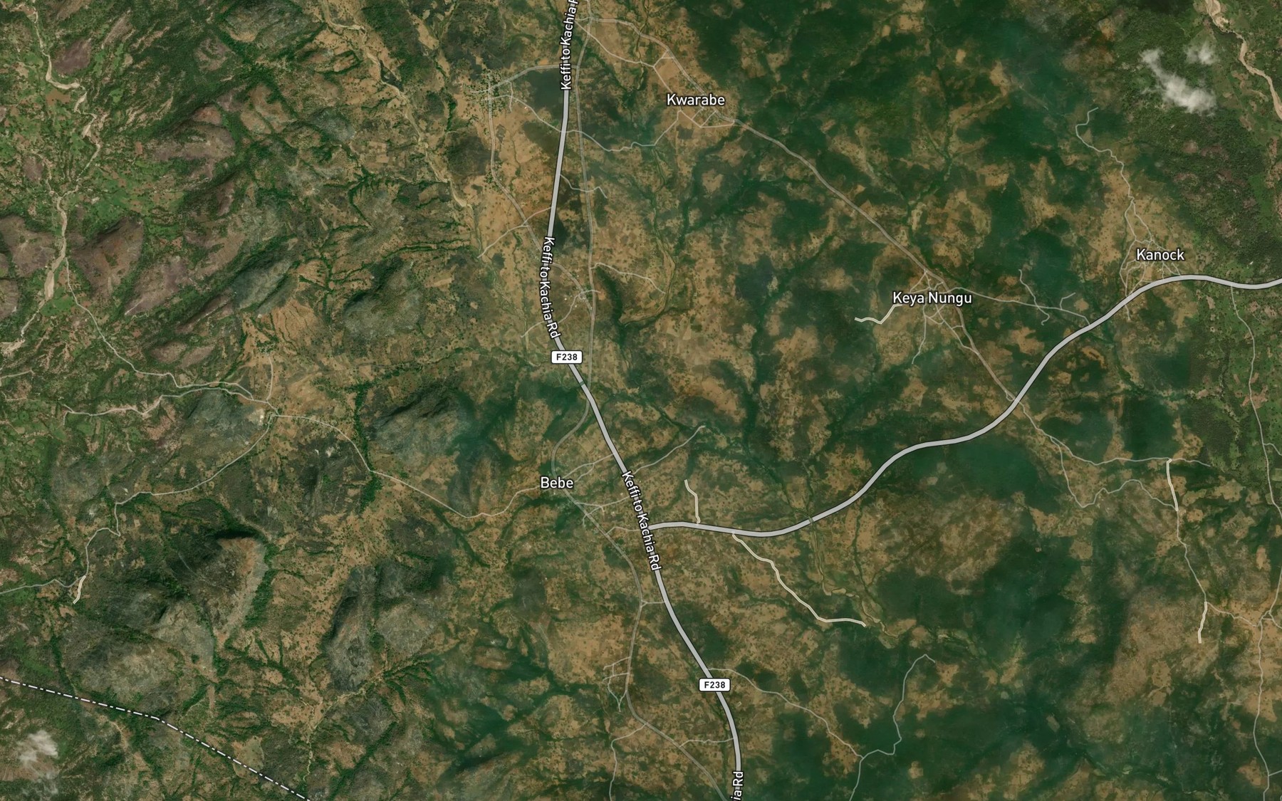 Satellite map of the Kano Stream