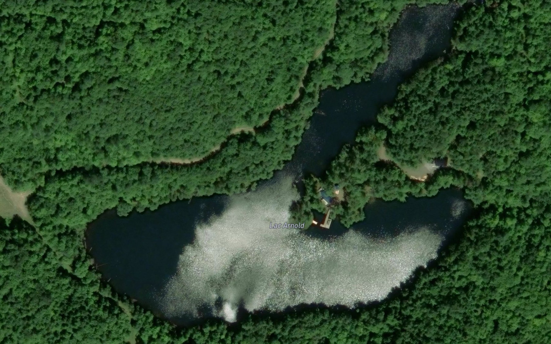 Satellite map of the Lac Arnold