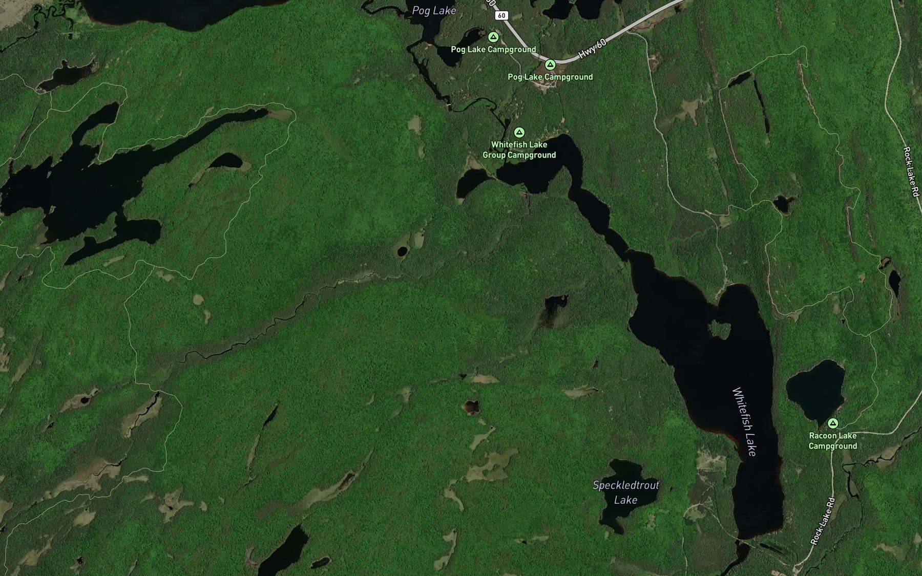Satellite map of the Mosquito Creek