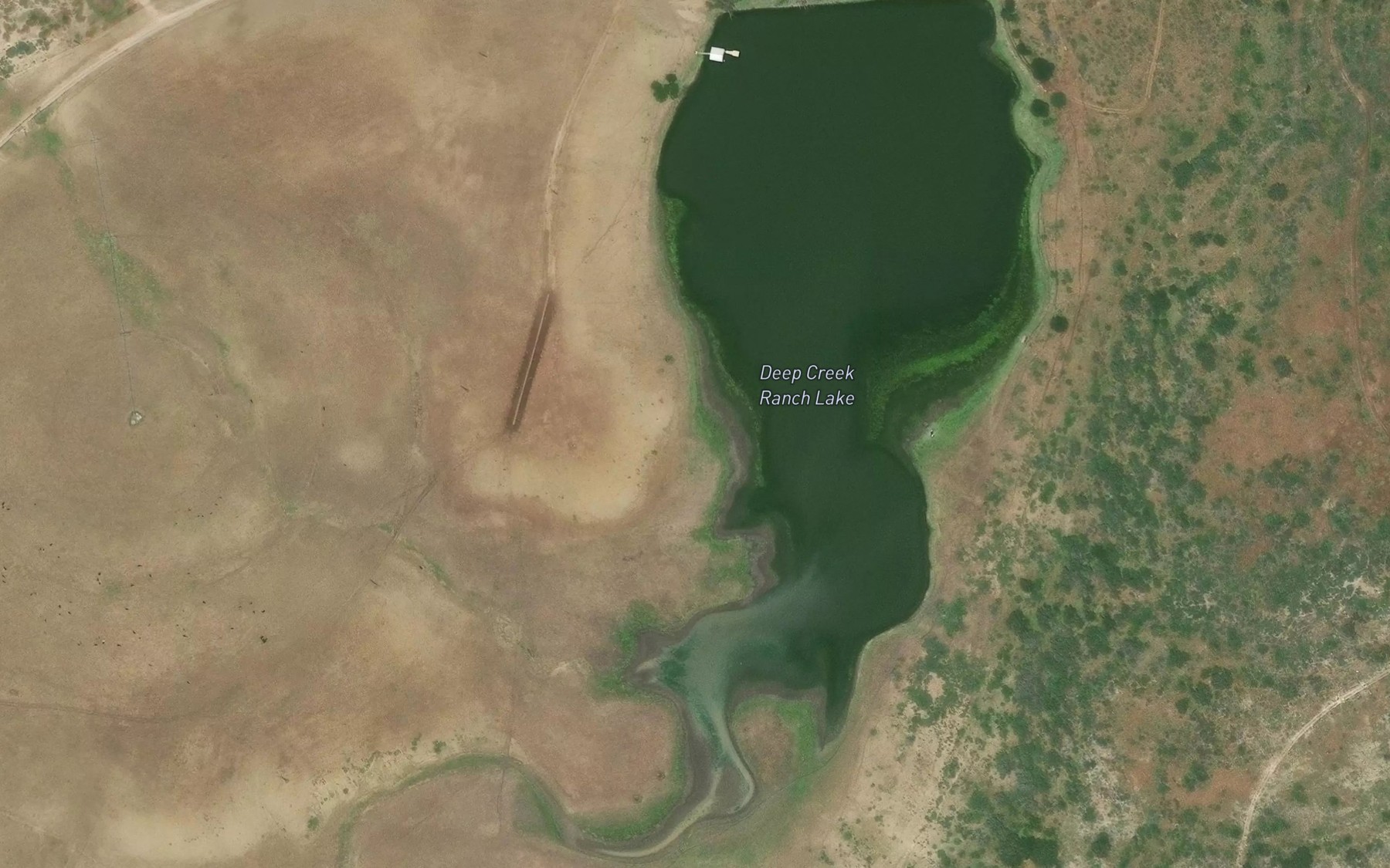 Satellite map of the Deep Creek Ranch Lake