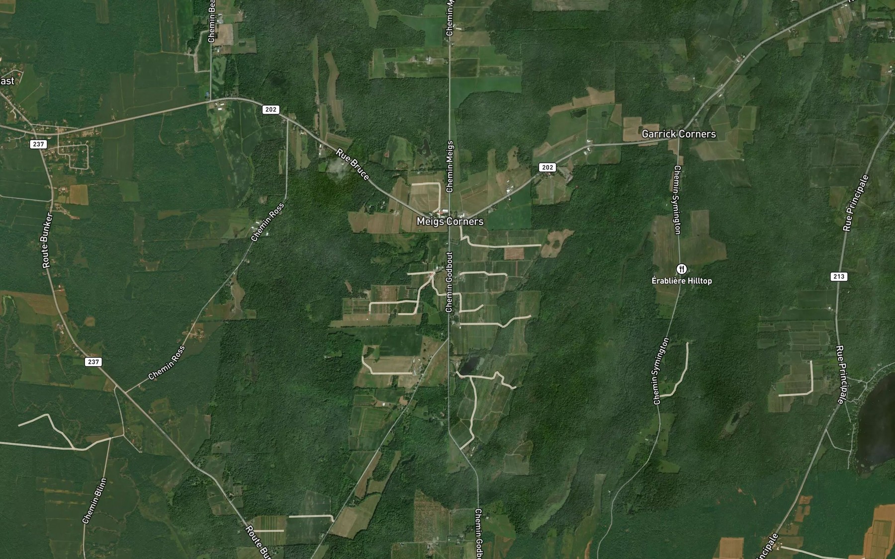 Satellite map of the Cours d'eau Riberdy