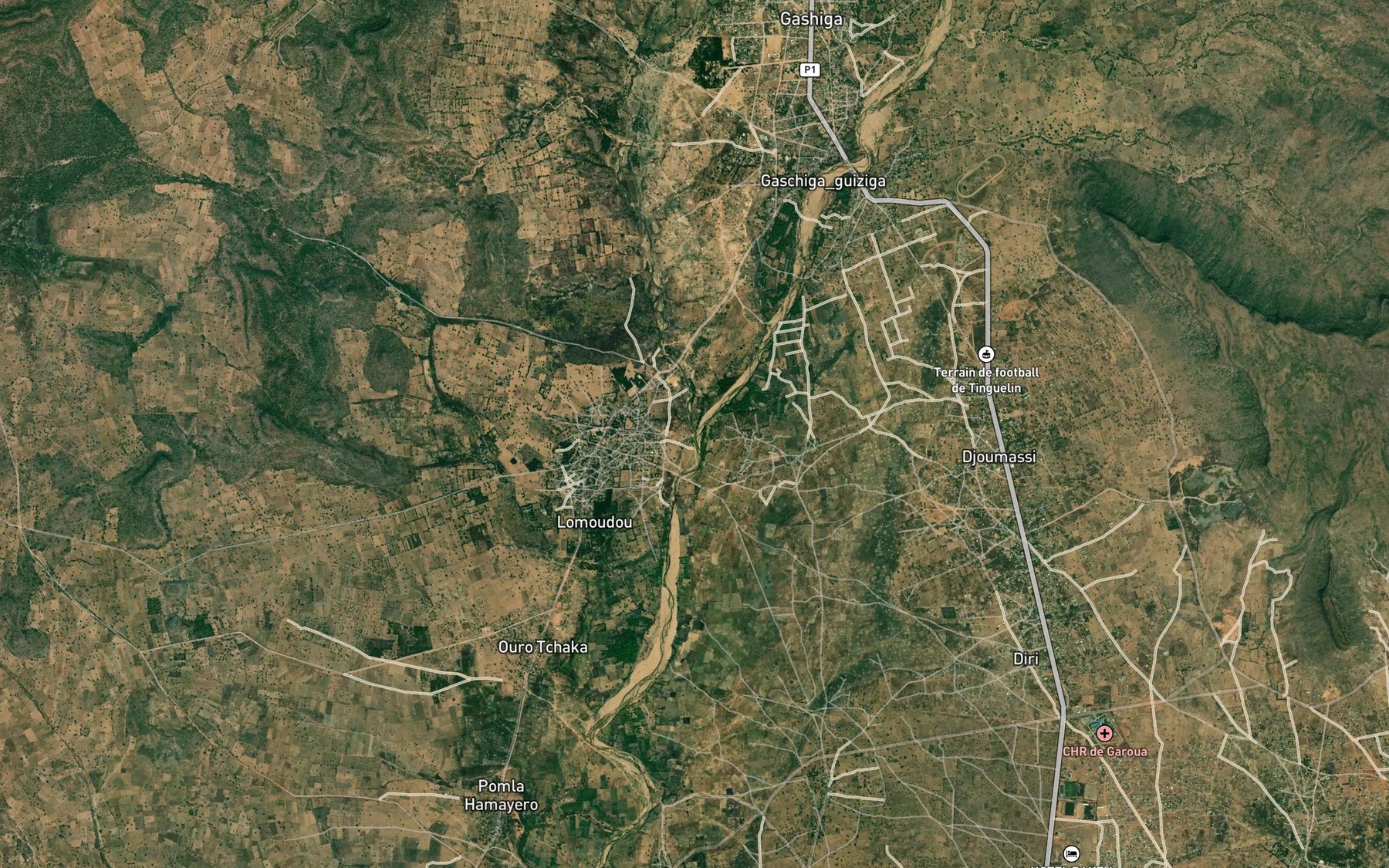 Satellite map of the Mayo Longo