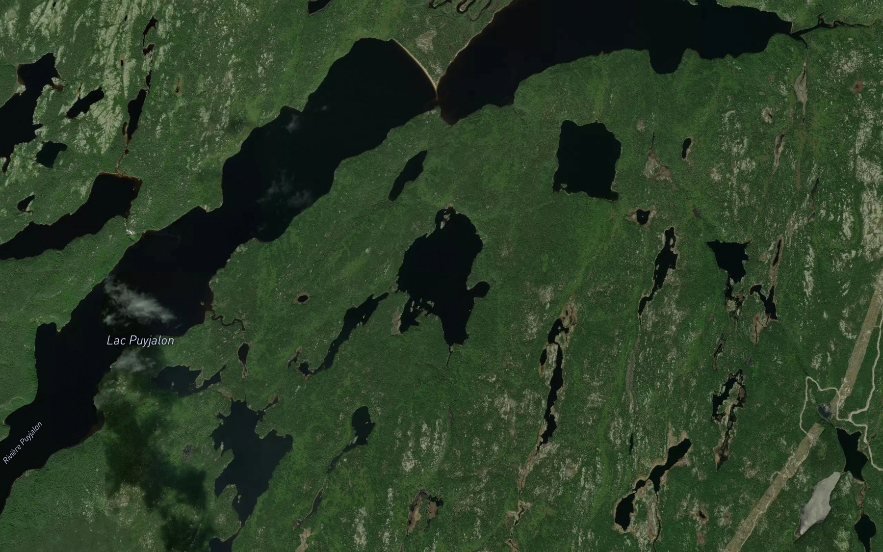 Satellite map of the Lac Helene