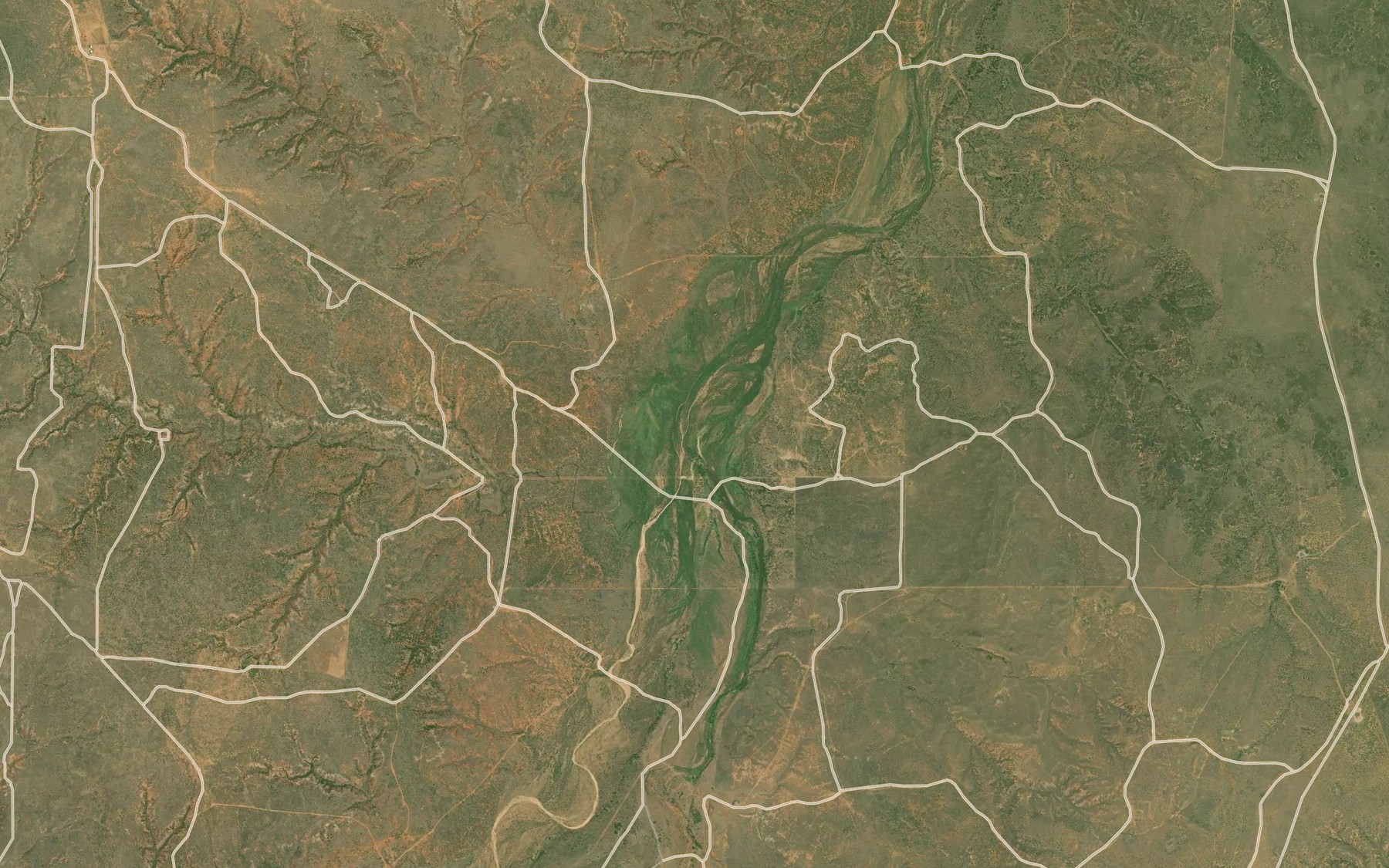 Satellite map of the Tee Pee Creek