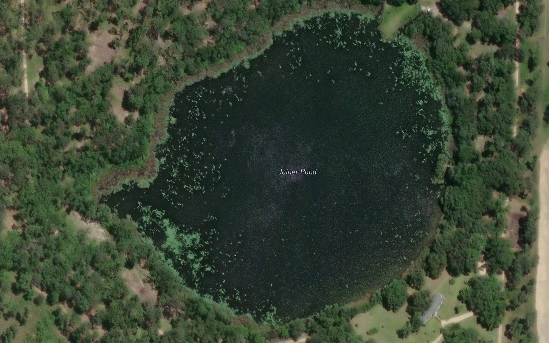 Satellite map of the Joiner Pond