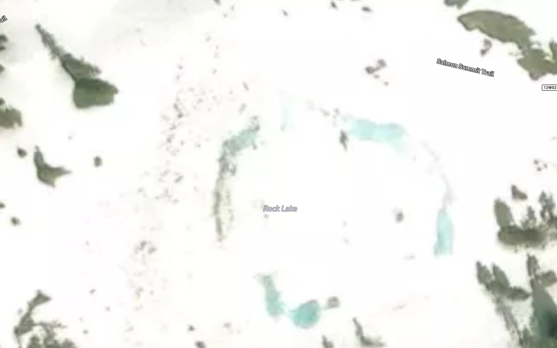 Satellite map of the Rock Lake