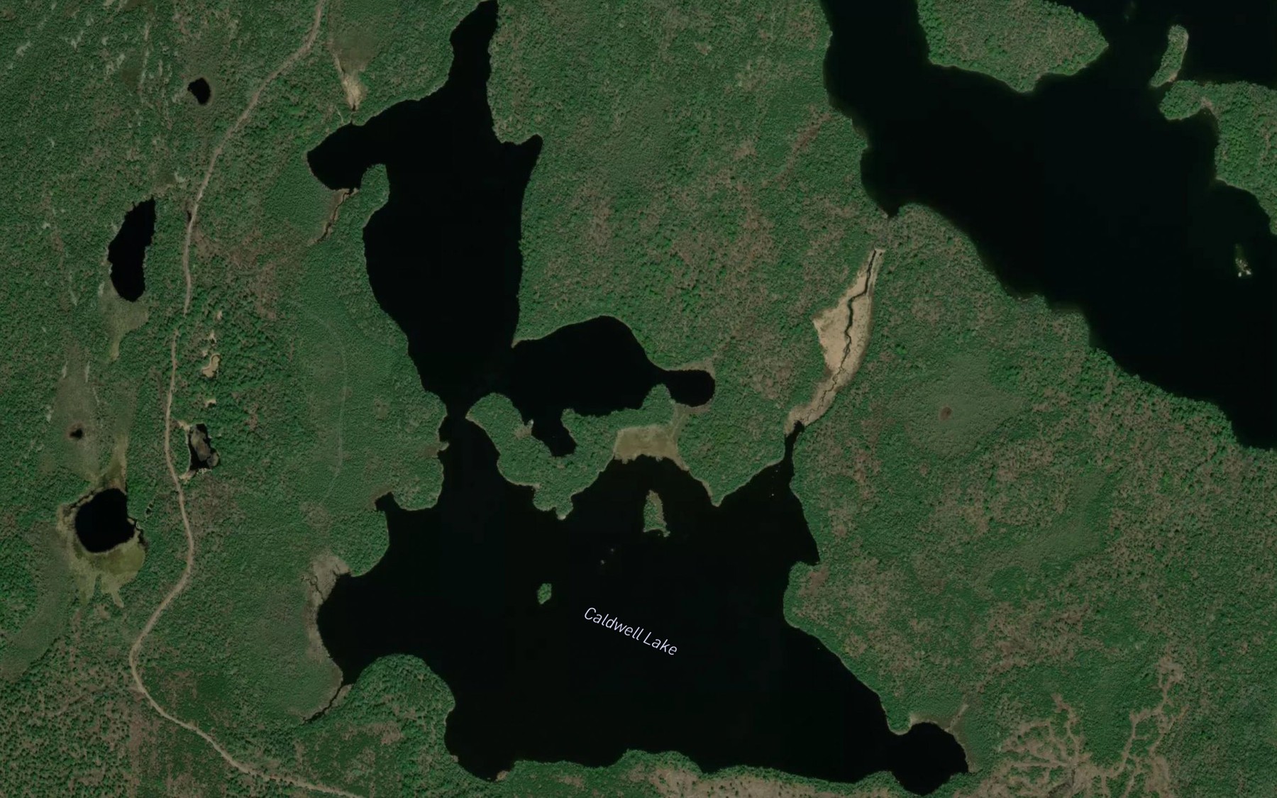 Satellite map of the Caldwell Lake