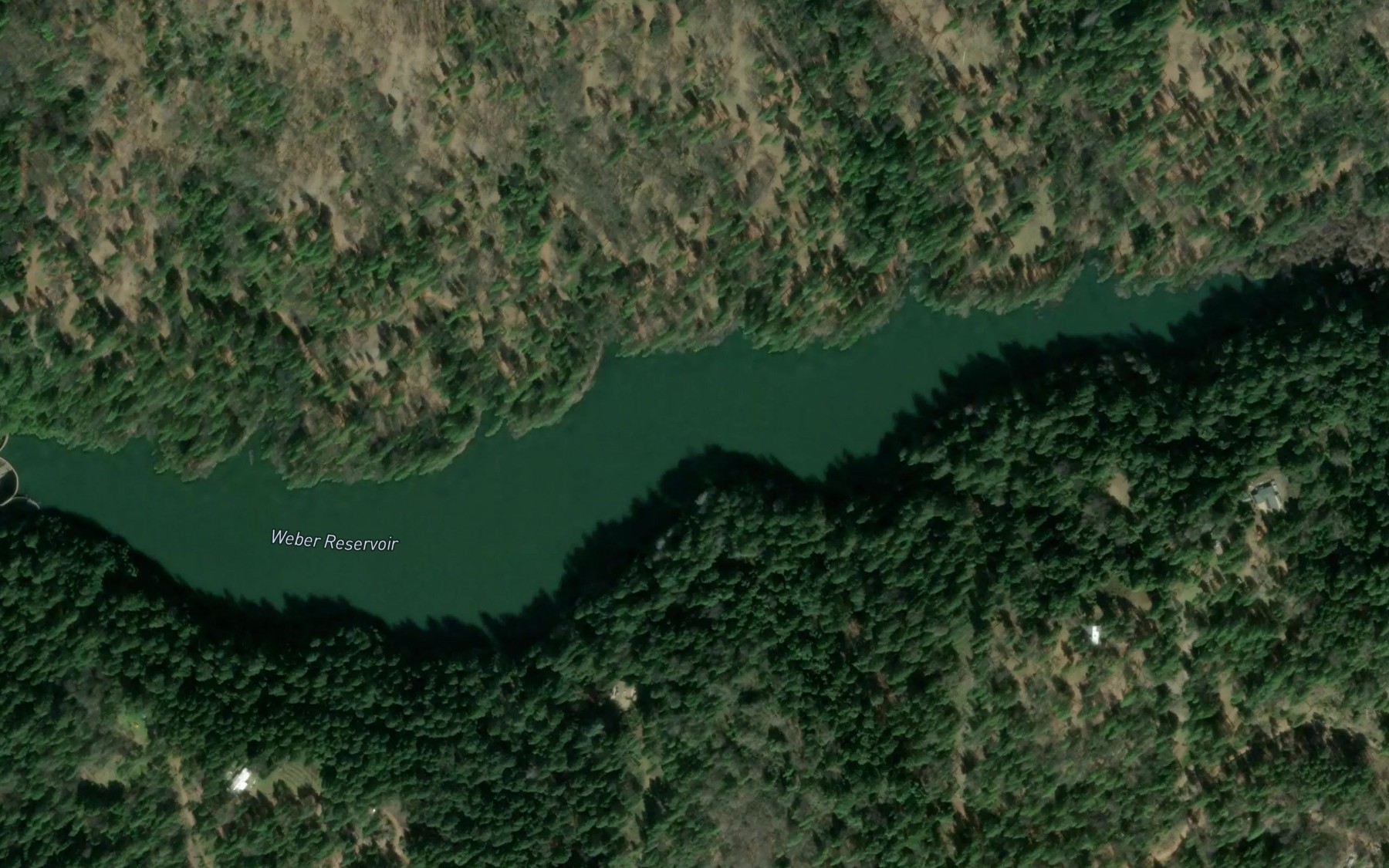Satellite map of the Weber Reservoir