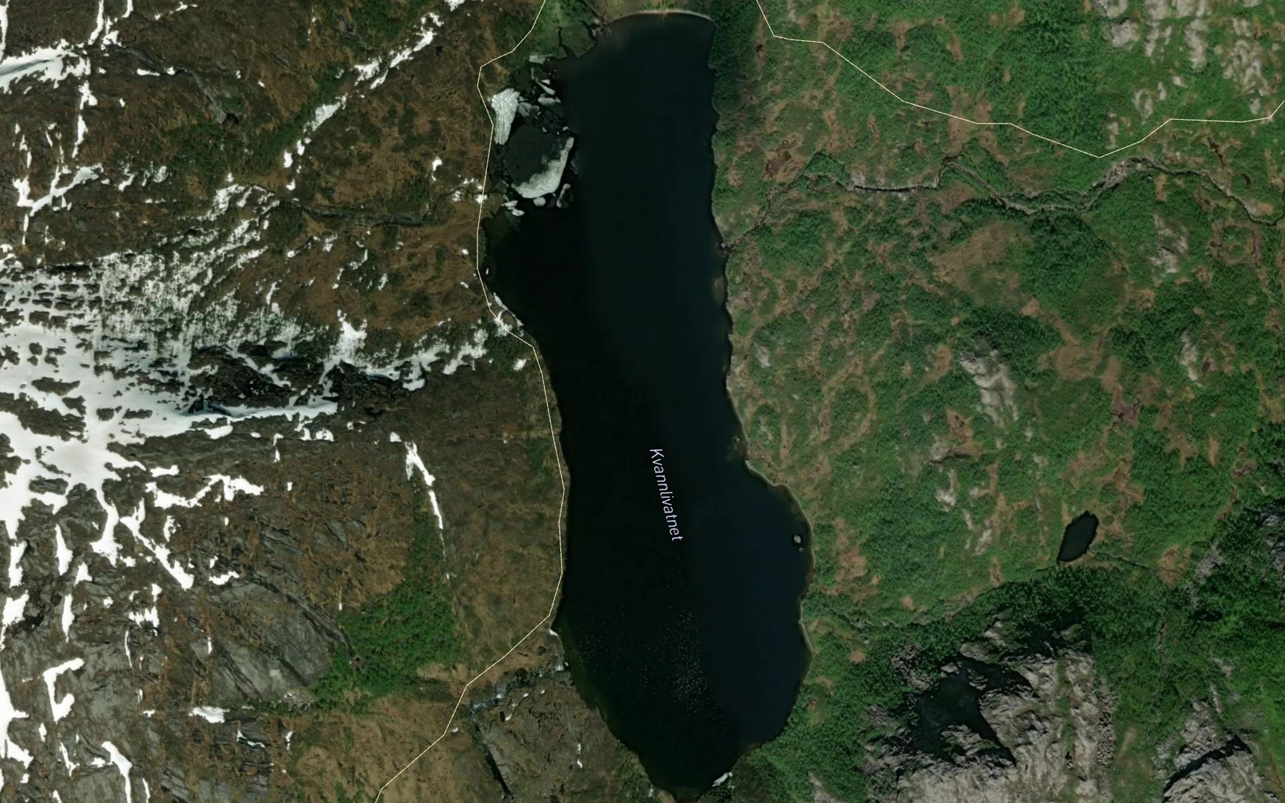 Satellite map of the Kvannlivatnet