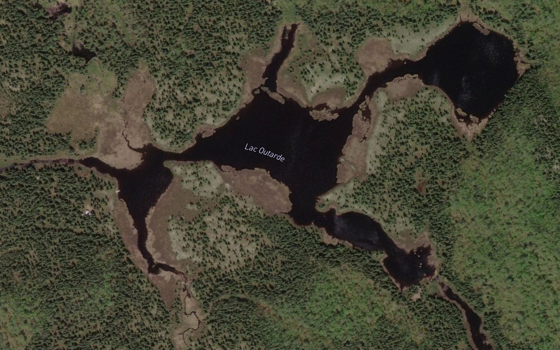 Satellite map of the Lac Tributaire