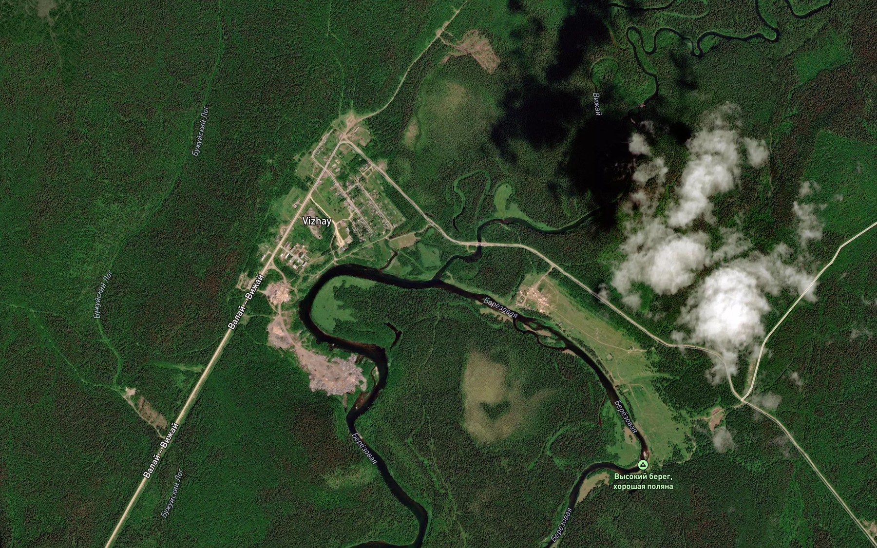 Satellite map of the Vizhay
