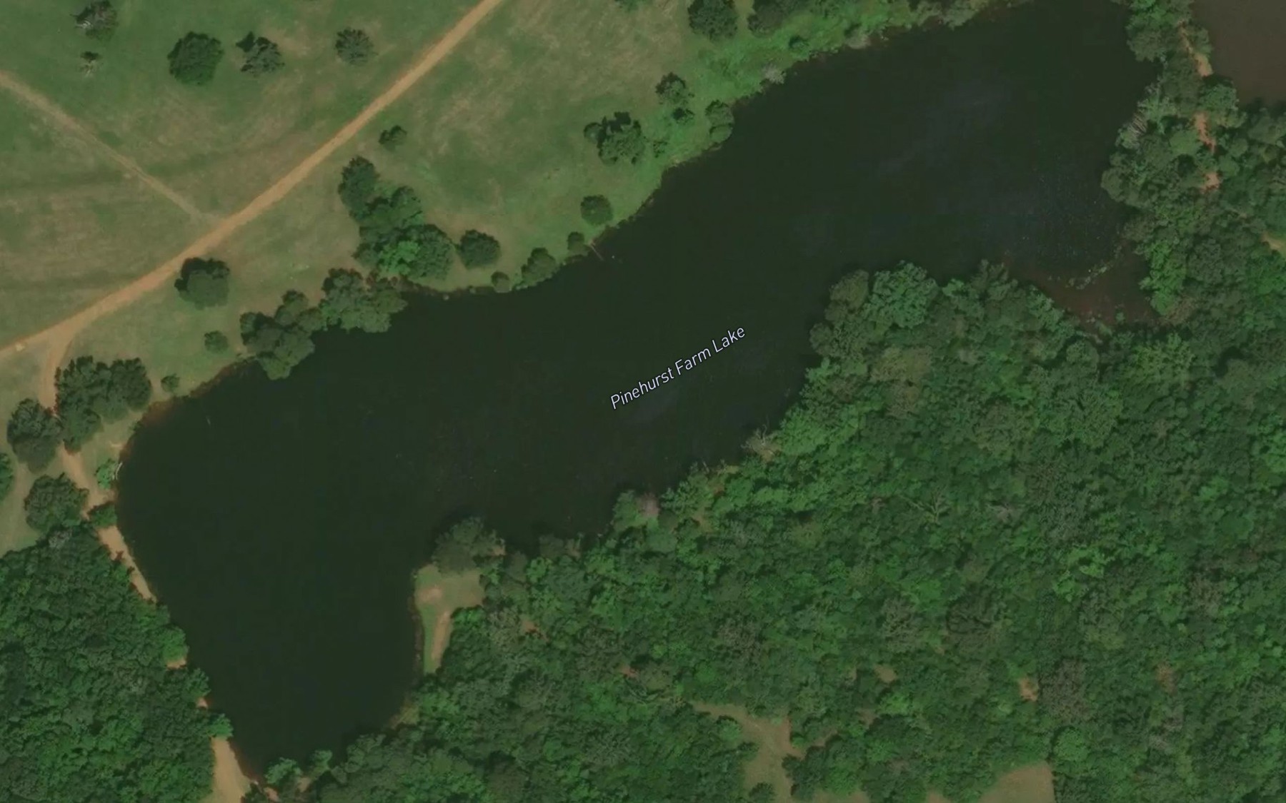 Satellite map of the Pinehurst Farms Lake