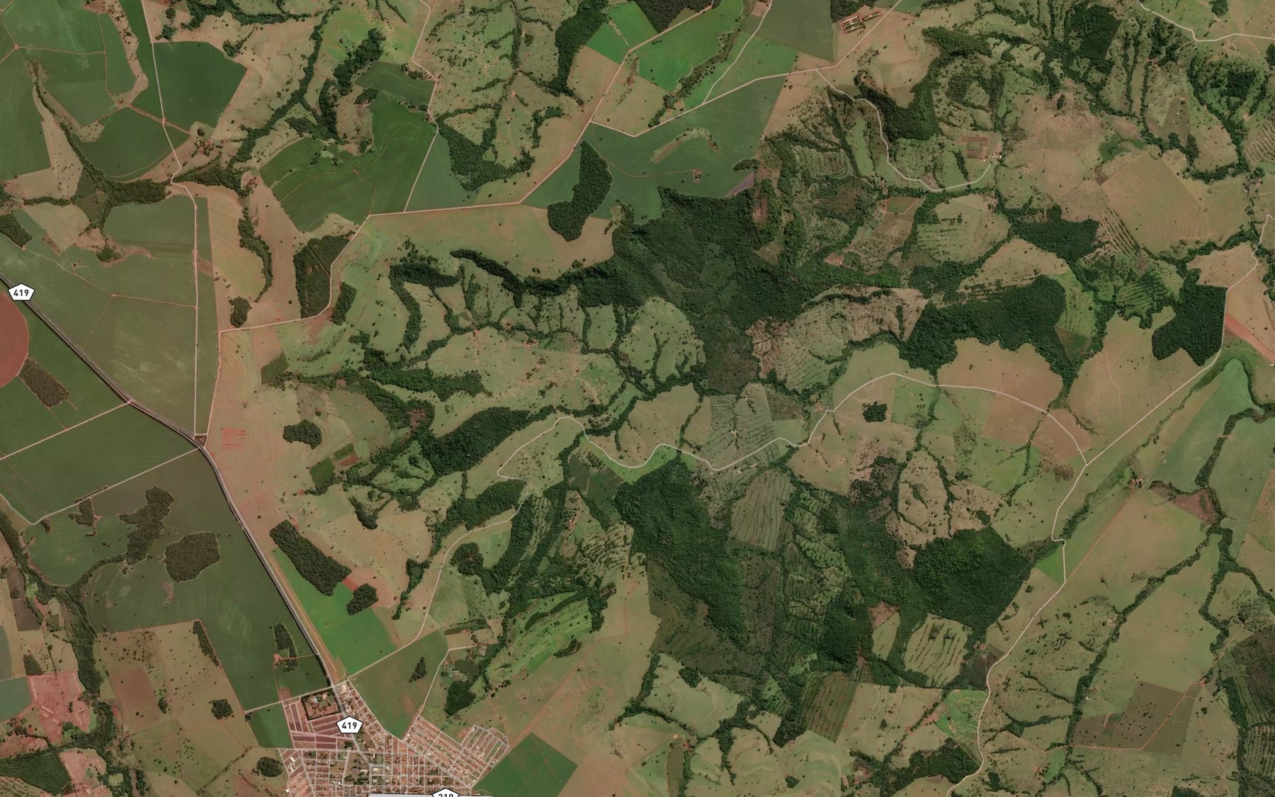 Satellite map of the Corrego Palmito de Cima