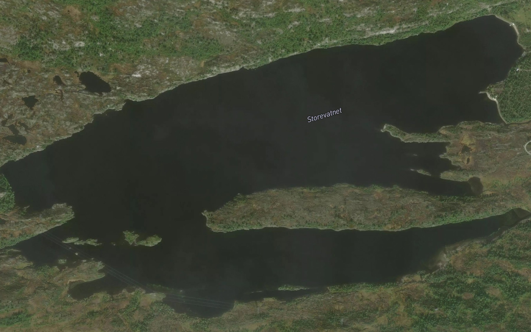 Satellite map of the Storevatnet