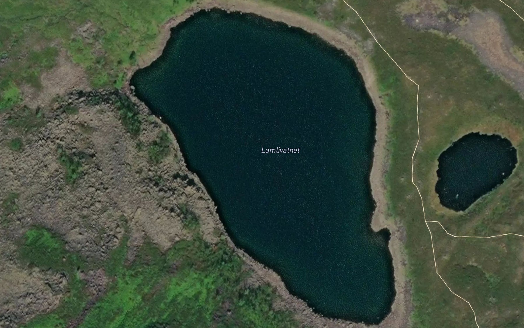 Satellite map of the Lamlivatnet