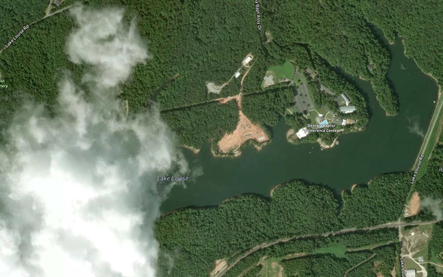 Satellite map of the Lake Louise