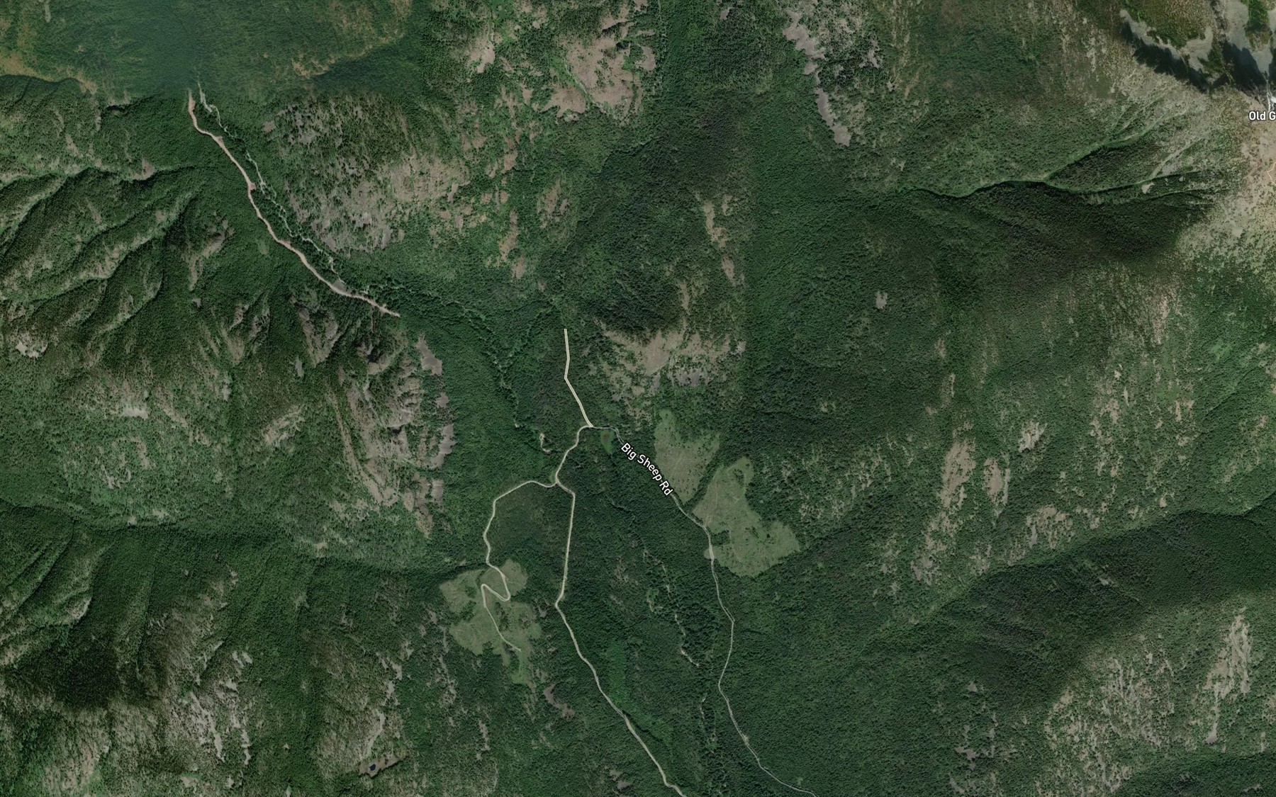Satellite map of the Lamb Creek