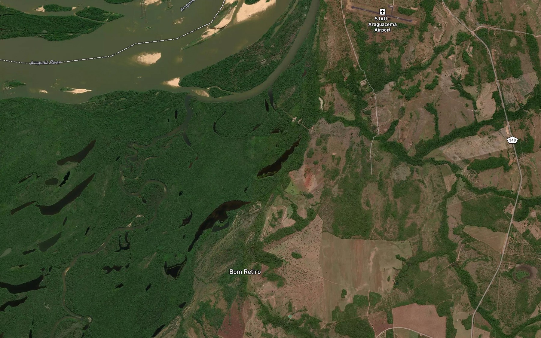 Satellite map of the Lagoa do Caiapo