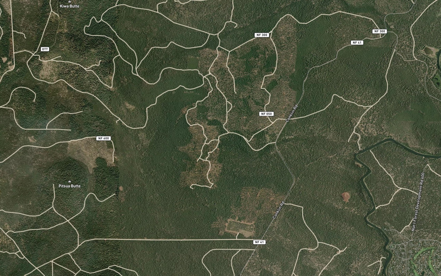 Satellite map of the Coyote Spring