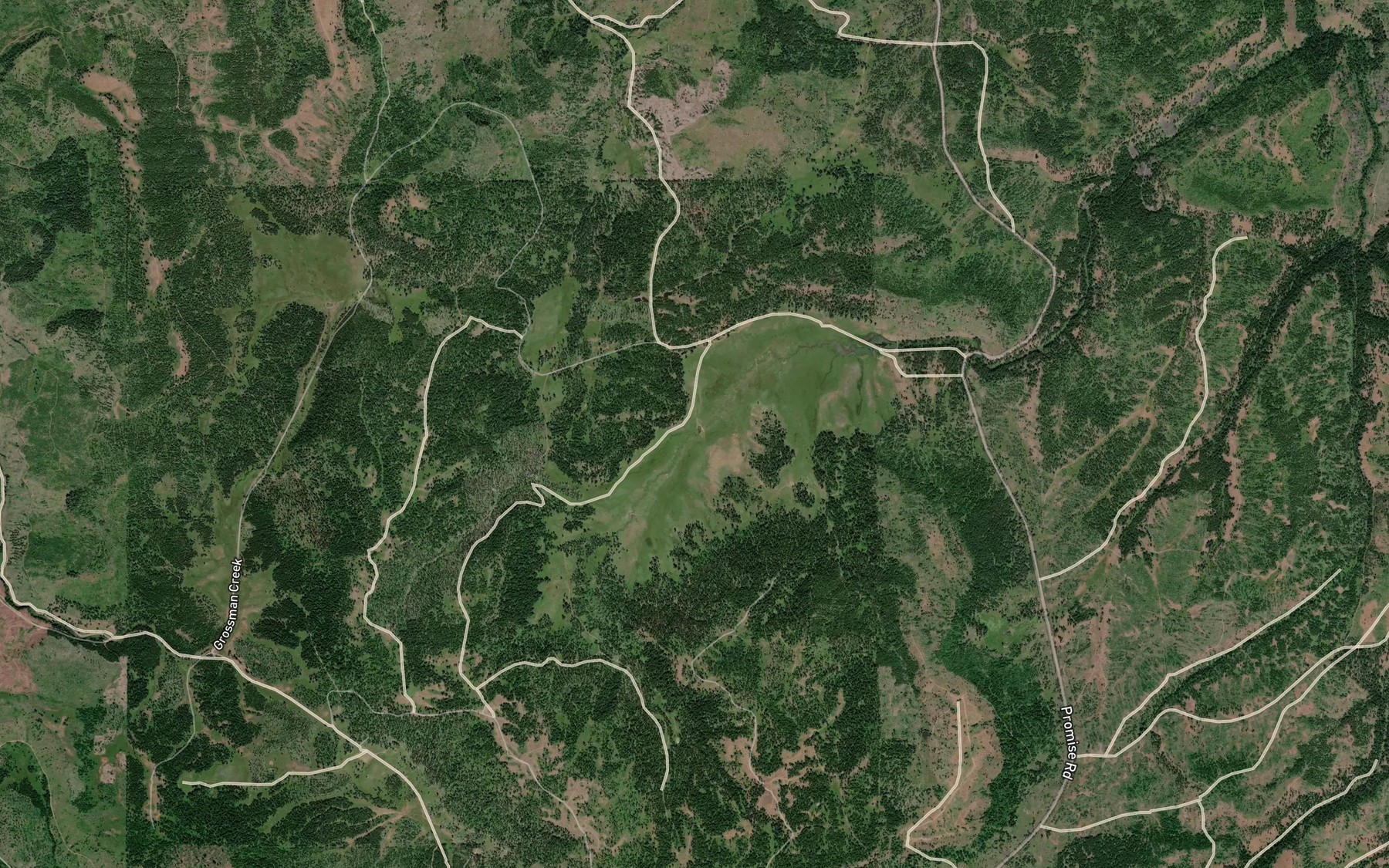 Satellite map of the Bishop Meadows
