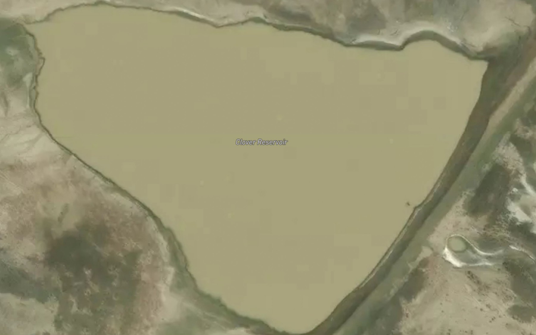 Satellite map of the Clover Reservoir