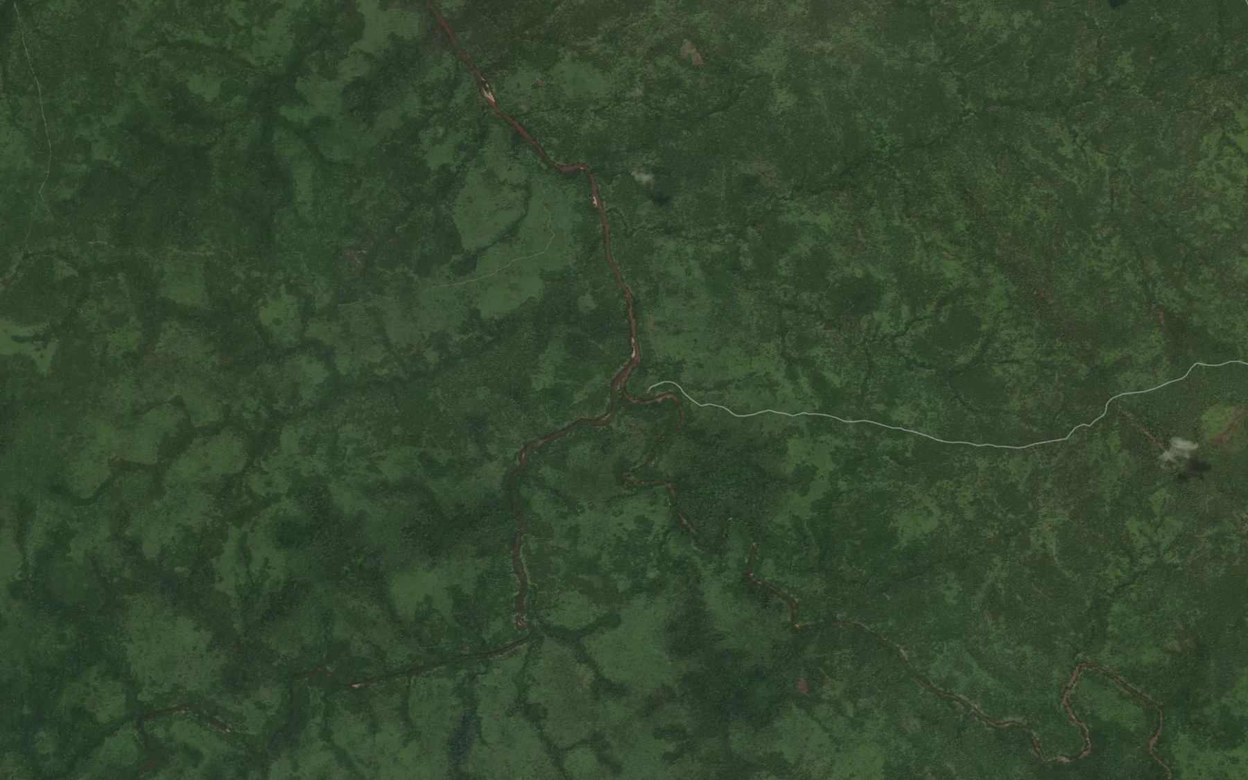 Satellite map of the River Bam