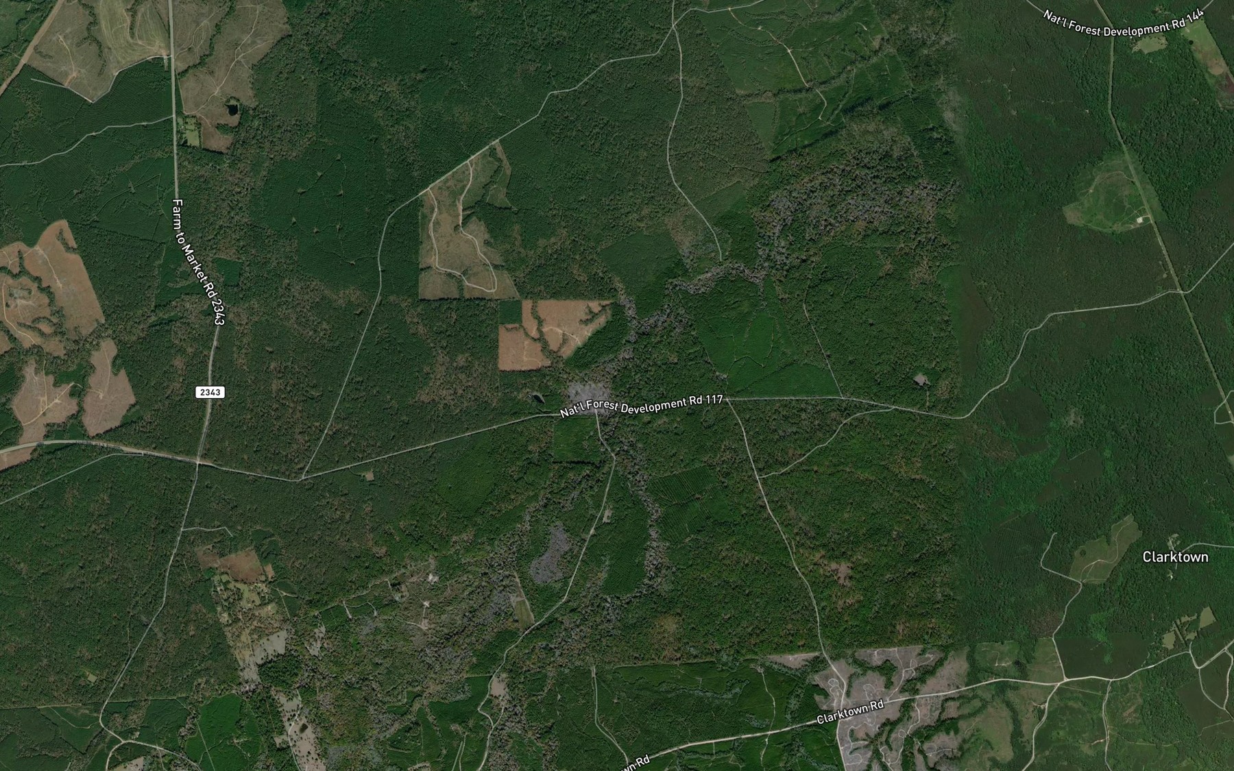 Satellite map of the Hyden Branch