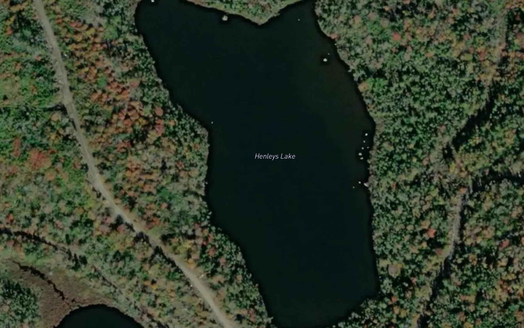 Satellite map of the Henleys Lake
