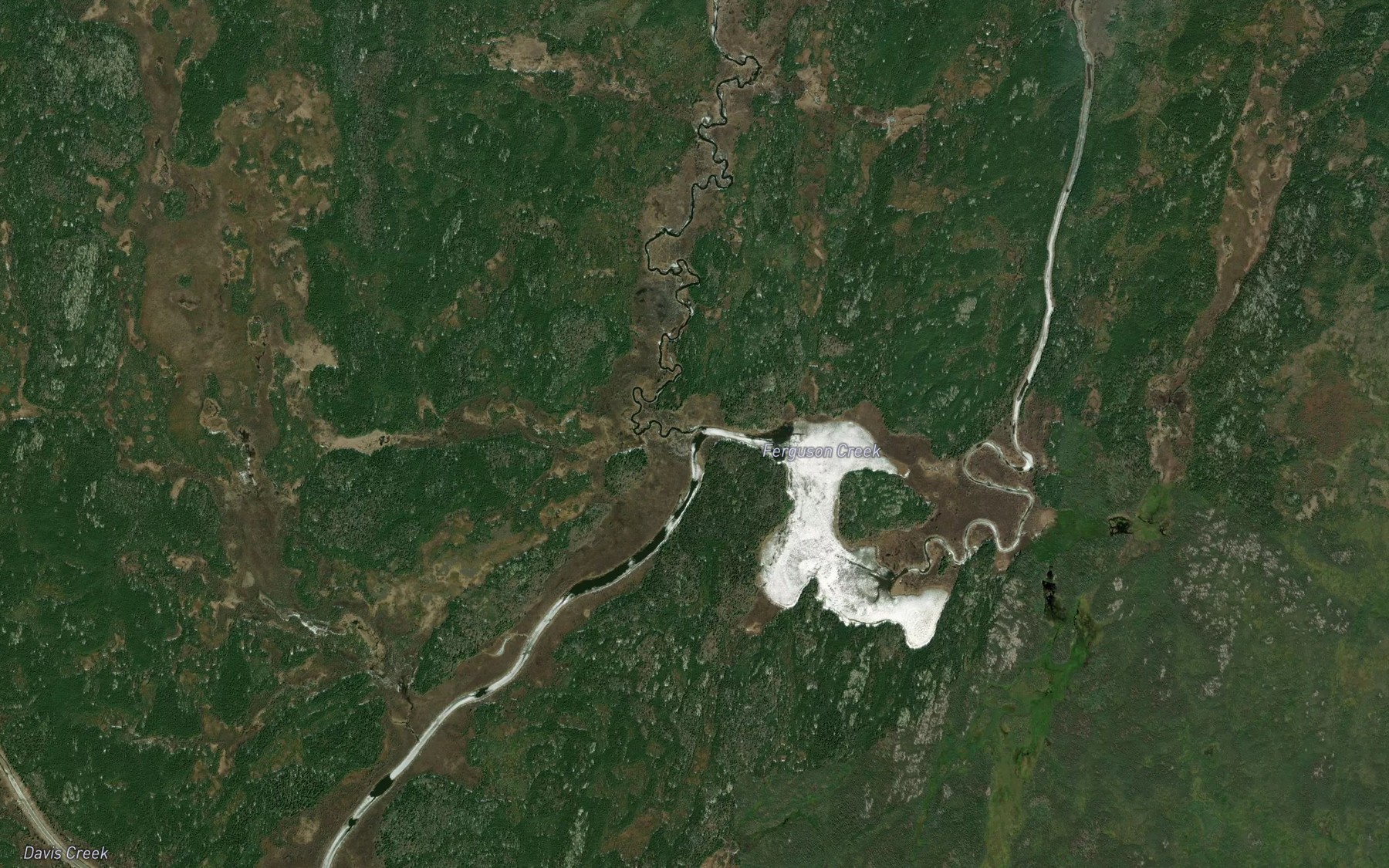 Satellite map of the McLeod Creek