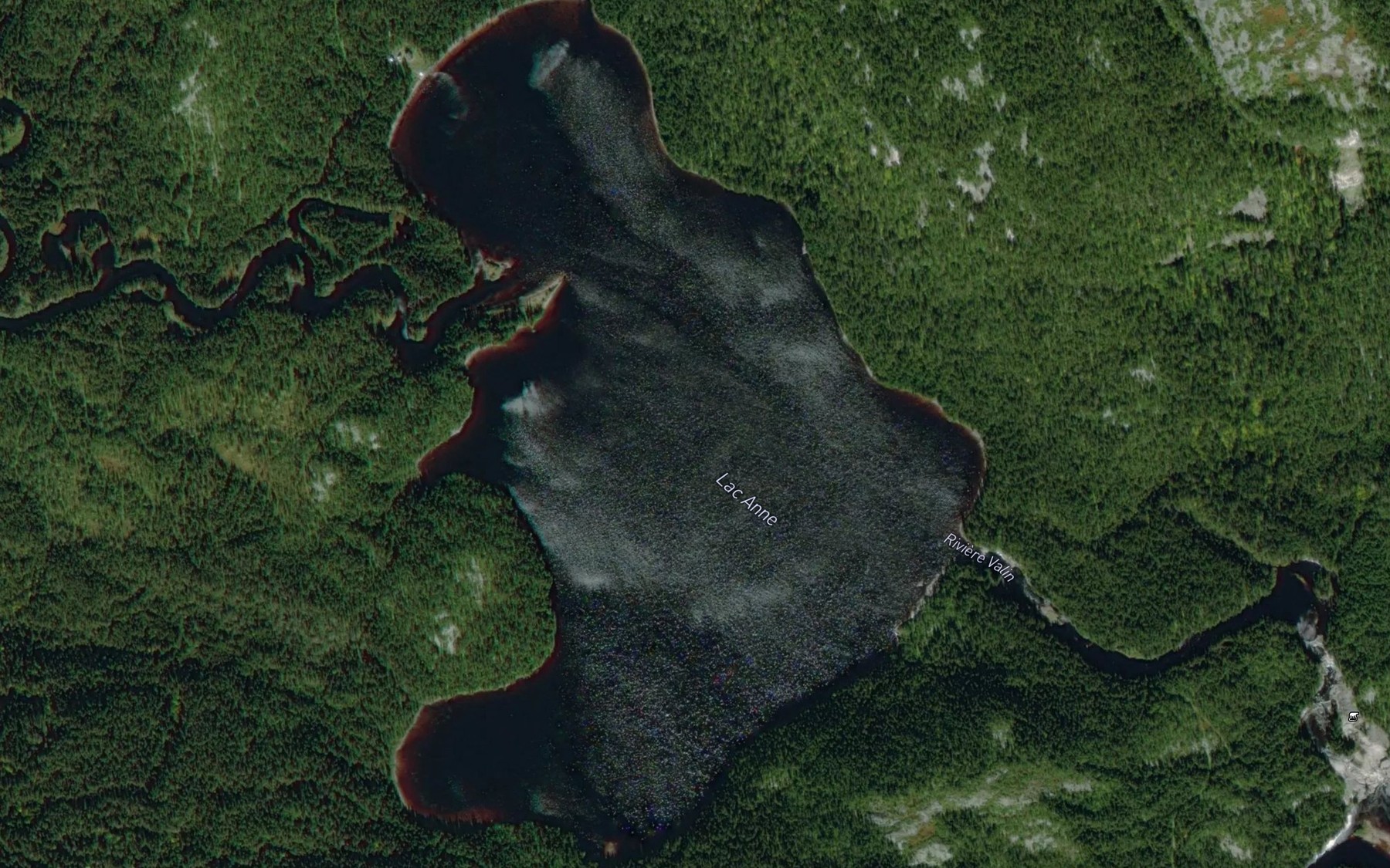 Satellite map of the Lac Anne