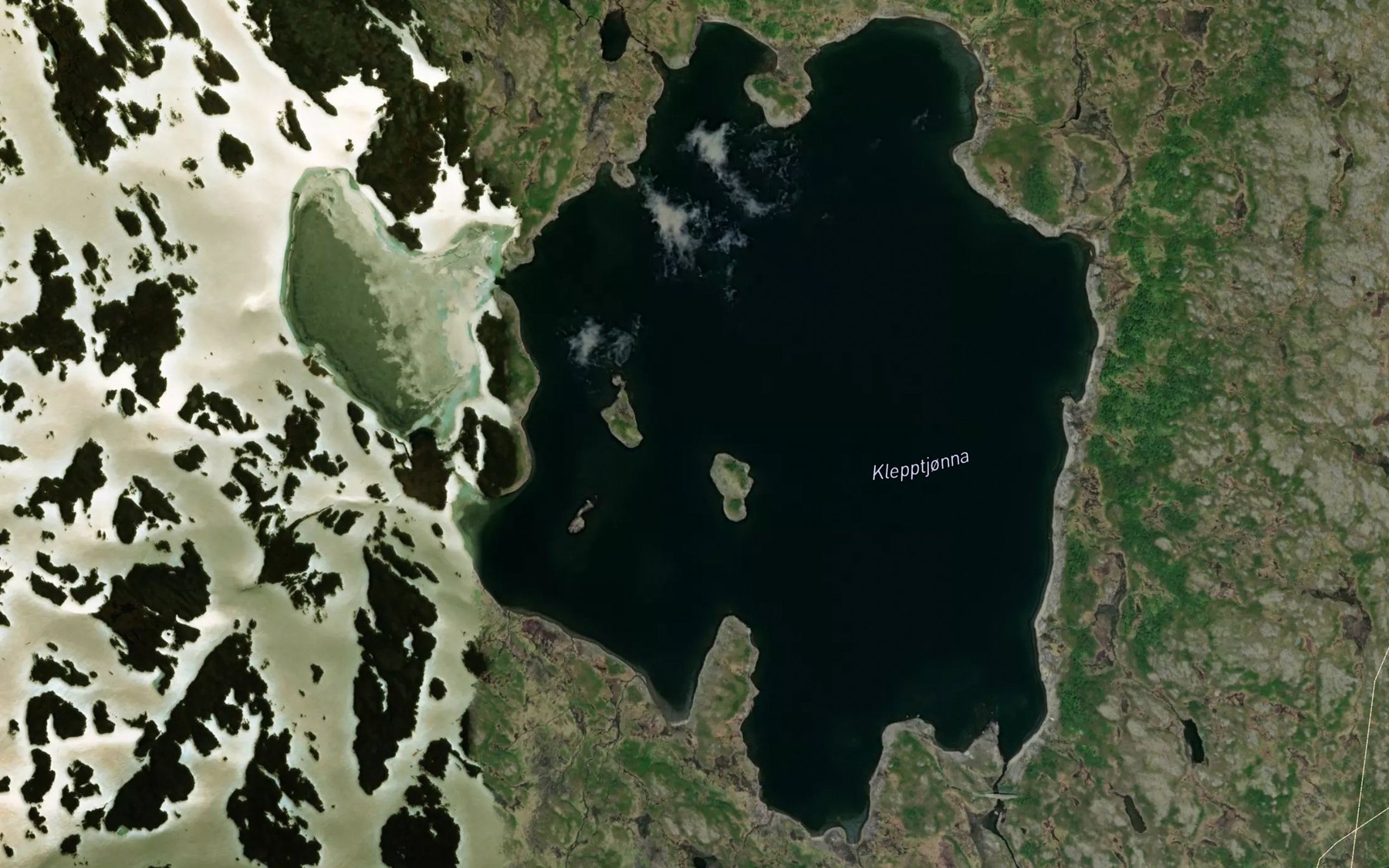 Satellite map of the Store Klepptjorna