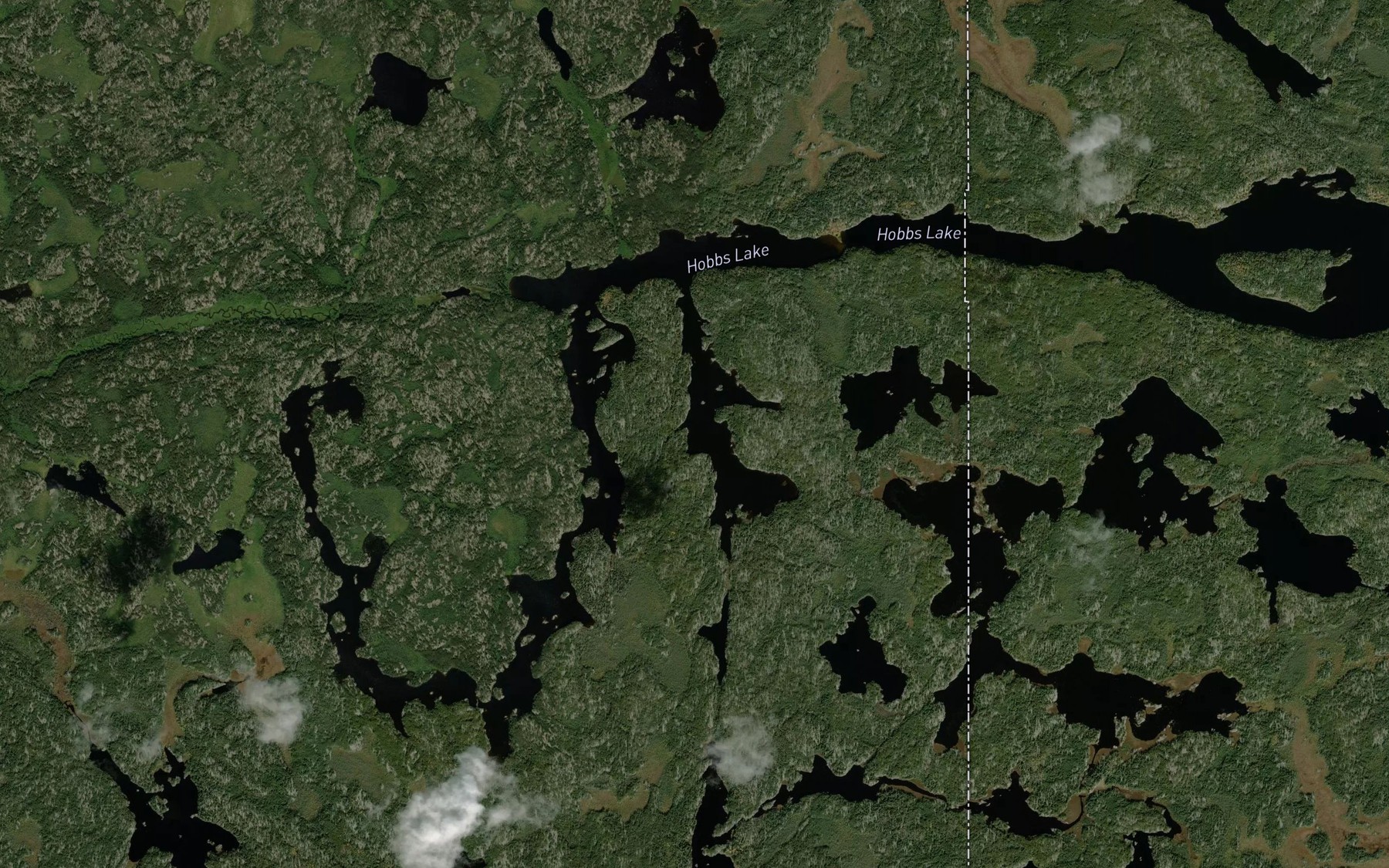 Satellite map of the Hobbs Lake