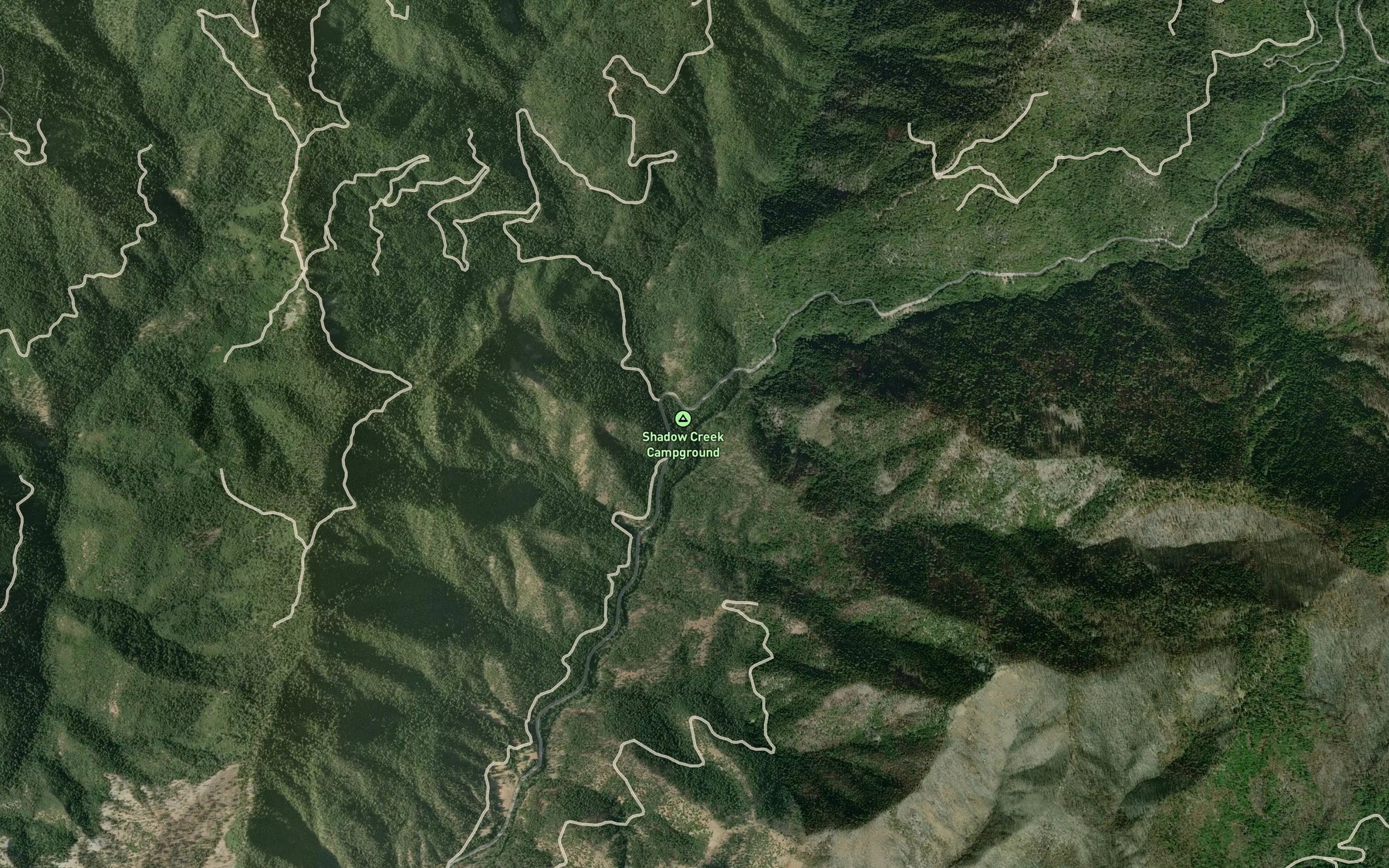 Satellite map of the Shadow Creek