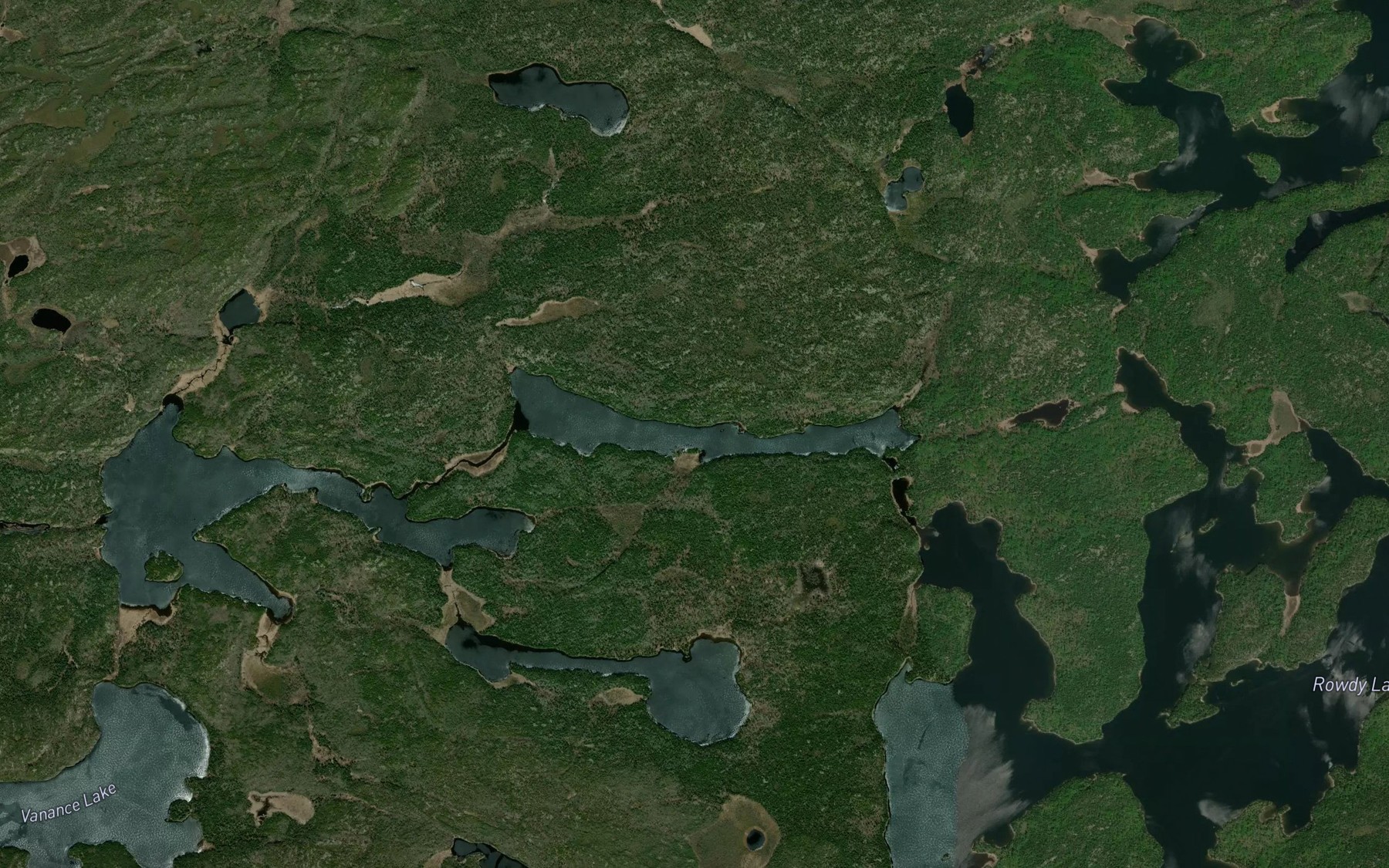 Satellite map of the Chaval Lake