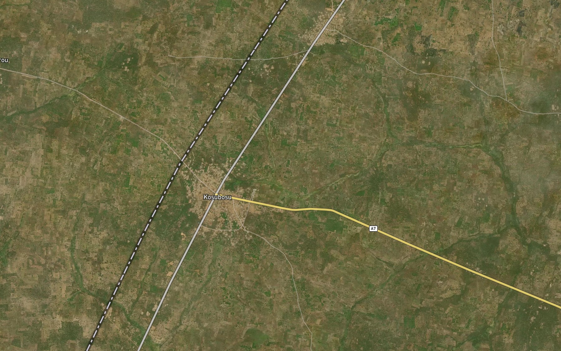 Satellite map of the River Dakarayiluku