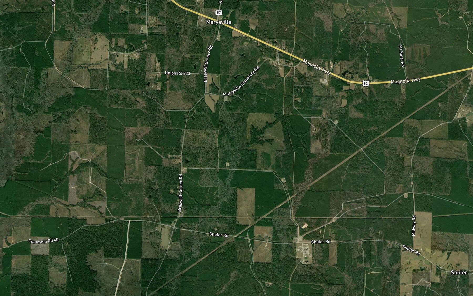 Satellite map of the Mill Creek