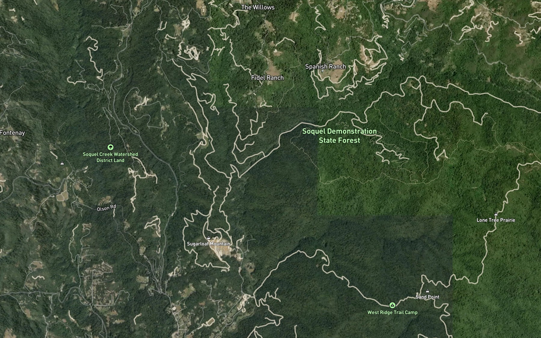 Satellite map of the Badger Spring