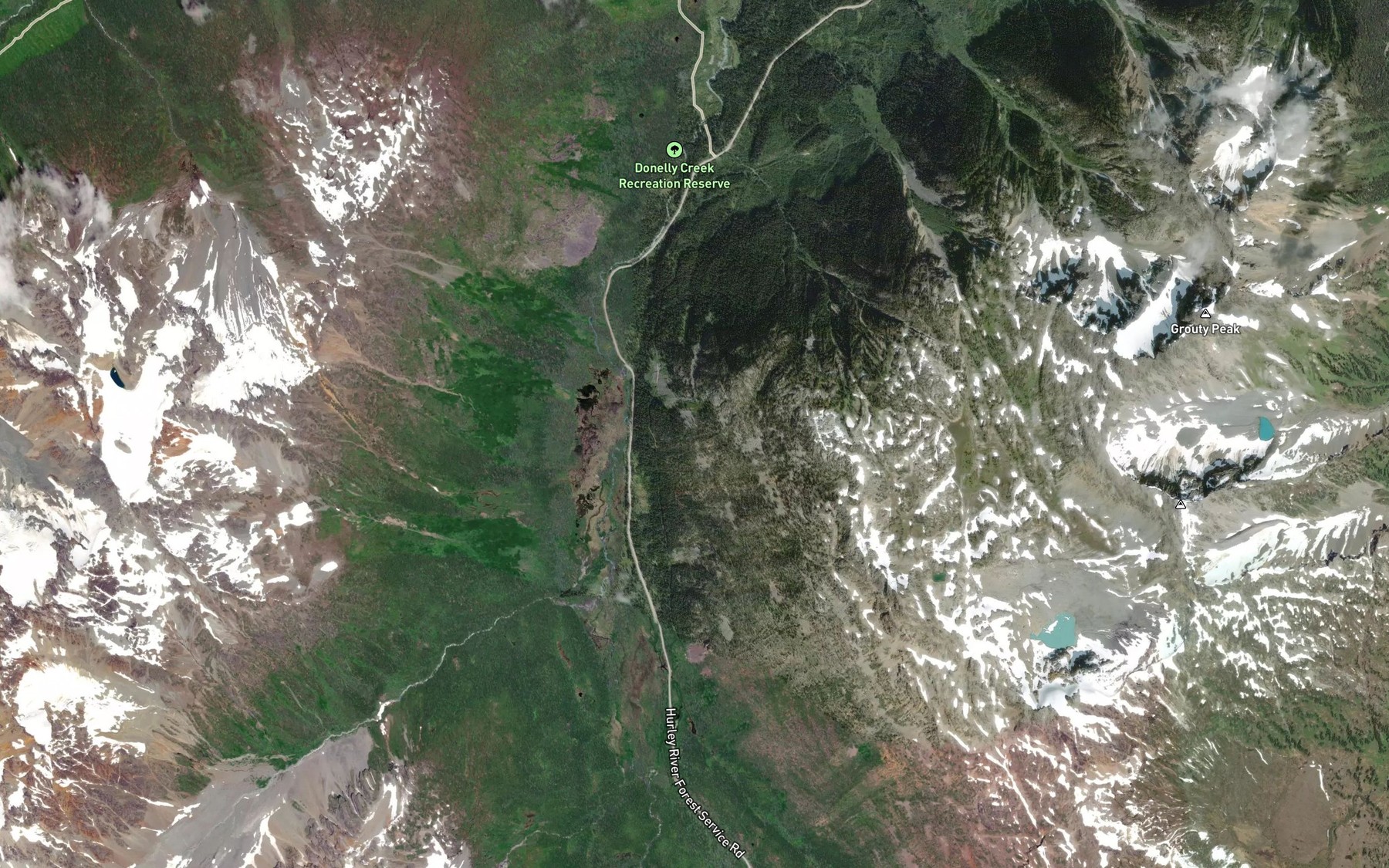 Satellite map of the Freight Creek